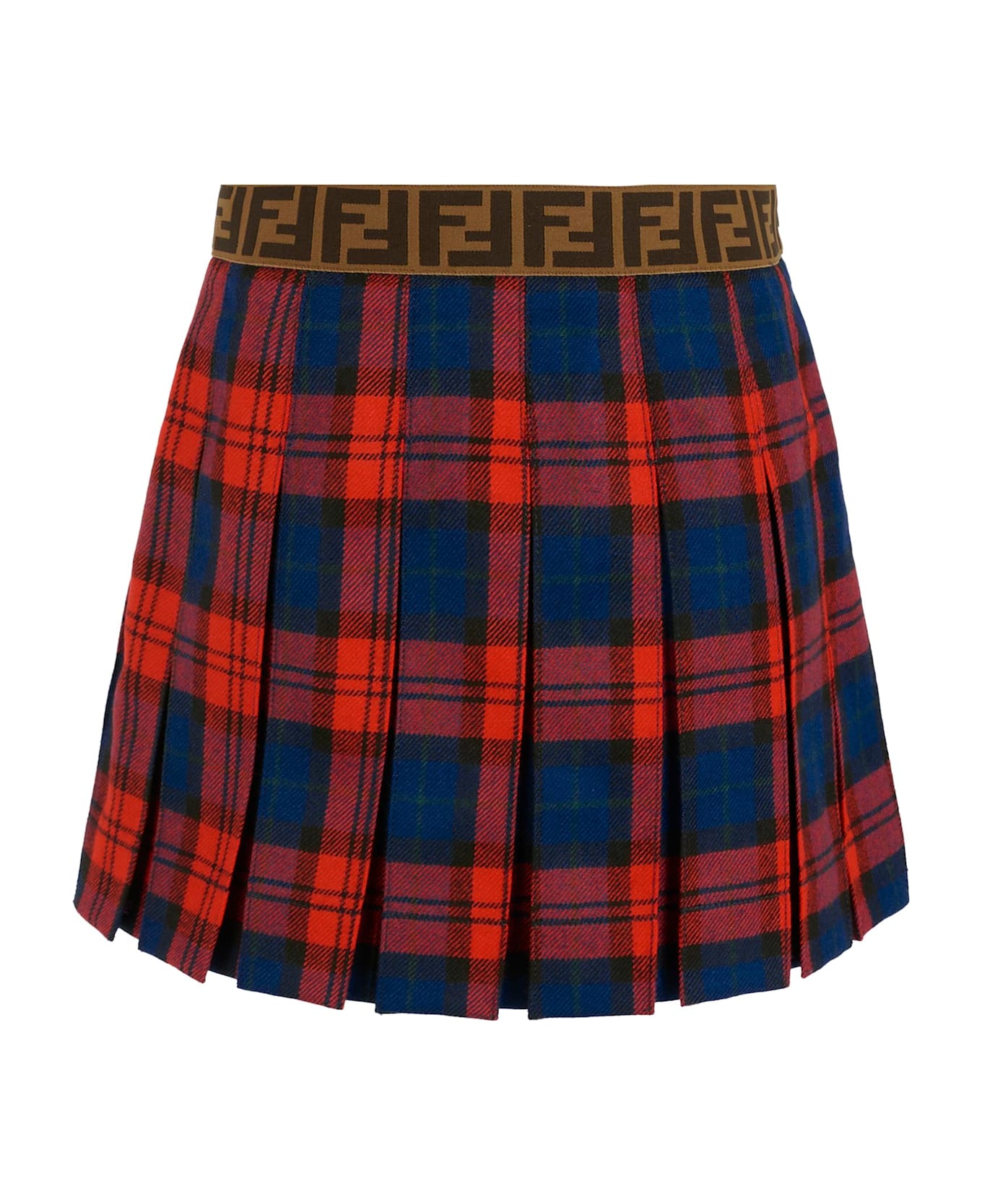 Fendi Red Skirt For Girl With Ff - Red
