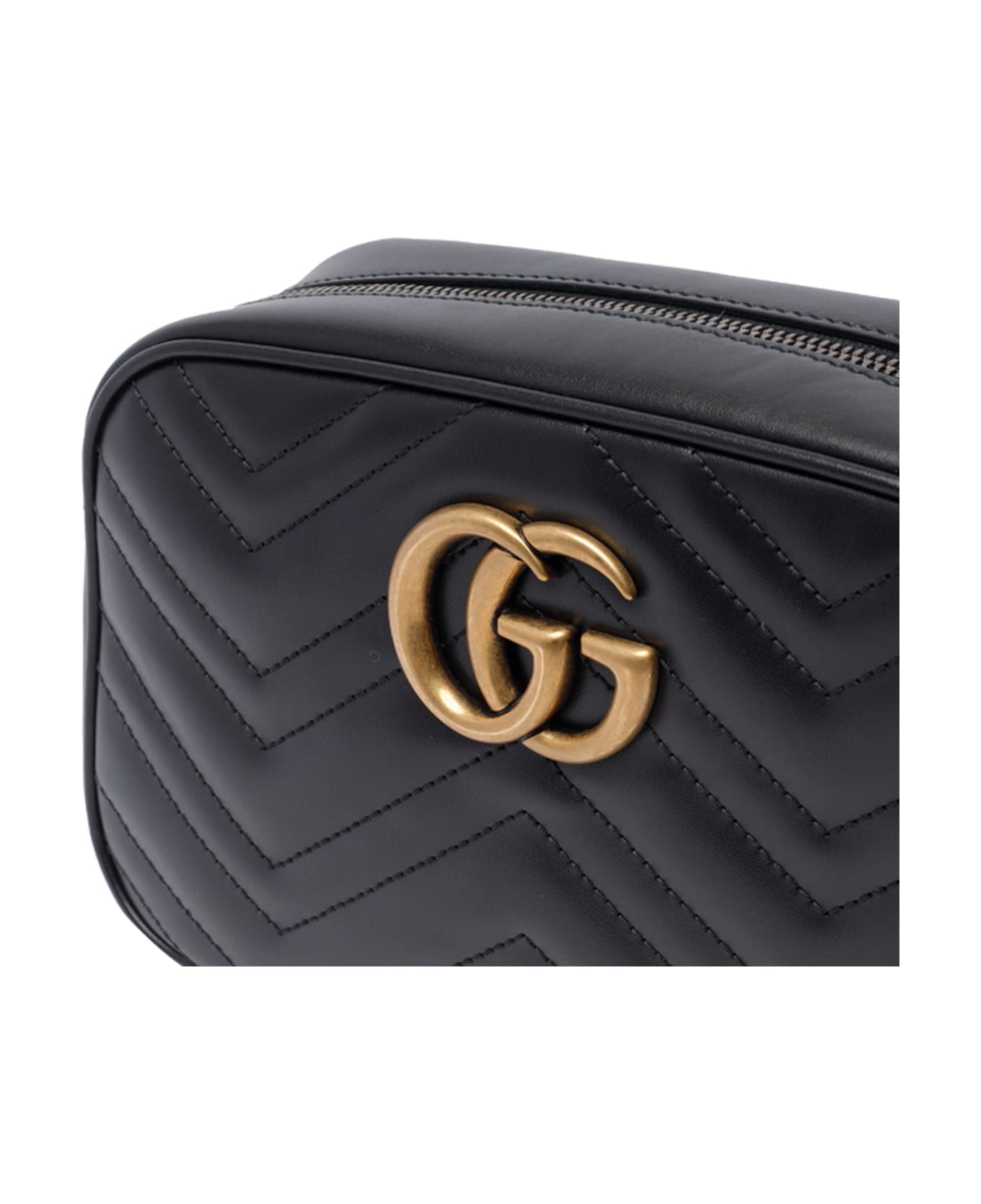 Gucci Small Gg Marmont Shoulder Bag - Black