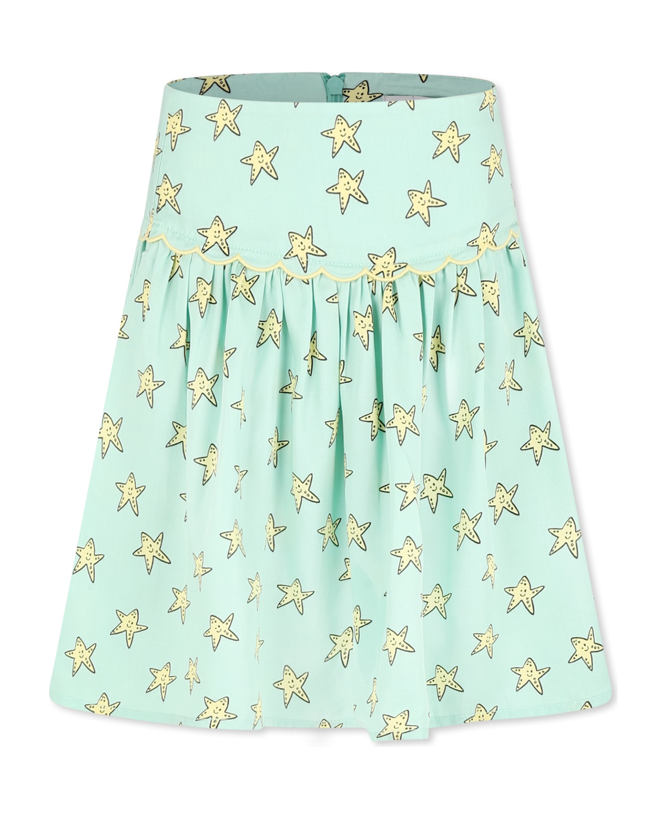 Stella McCartney Kids Green Skirt For Girl With Stars - Green