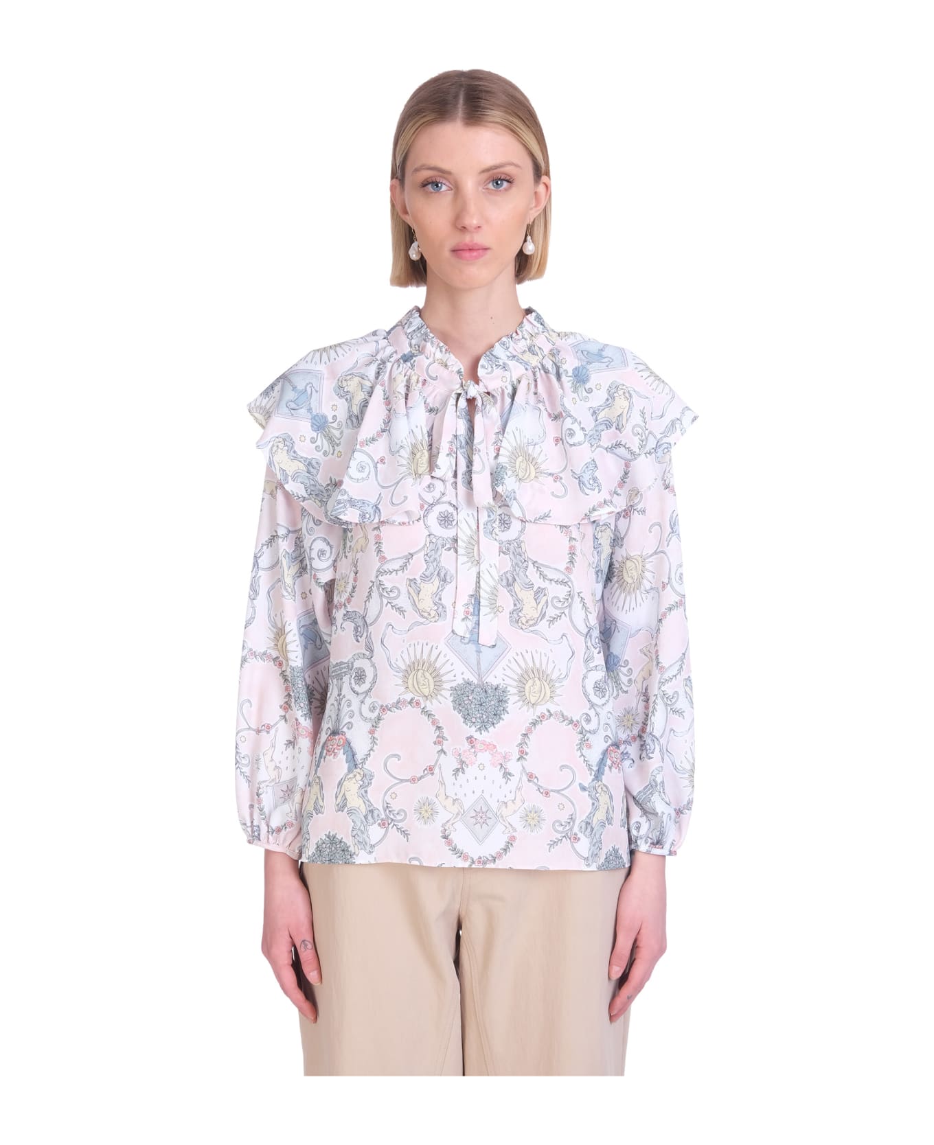 See by Chloé Blouse In Multicolor Polyester - Rosa