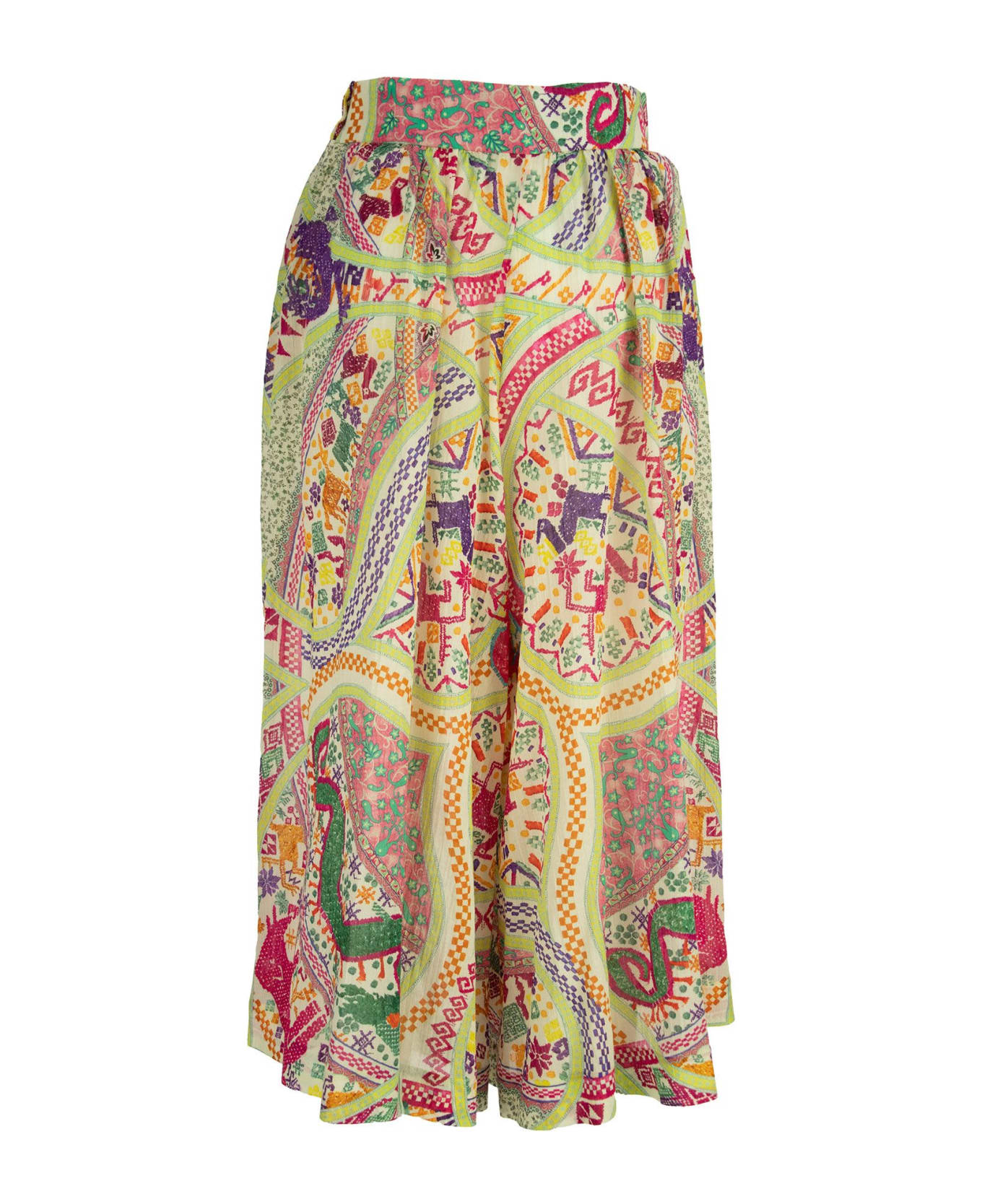 Etro Skirt Trousers With Multi-coloured Geometric Design - Multicolor