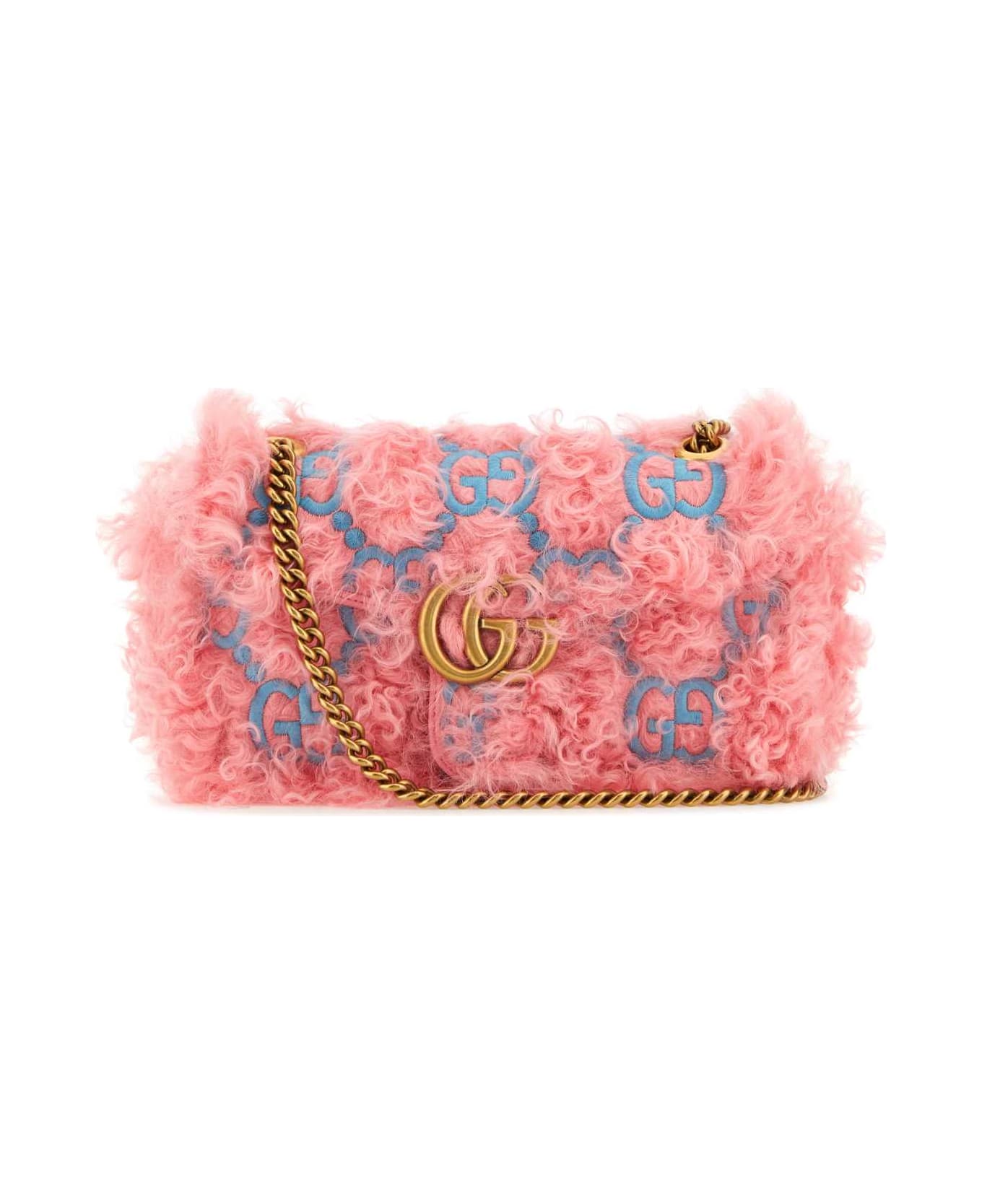 Gucci Embroidered Fabric Small Gg Marmont Shoulder Bag - LOTUSPICEBBLPI