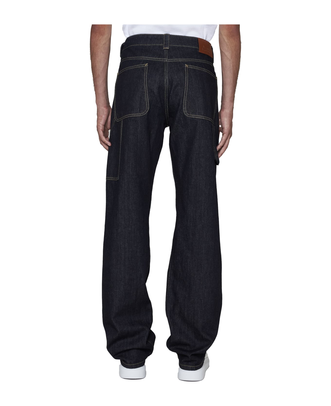 Alexander McQueen Straight Buttoned Jeans - Indigo デニム