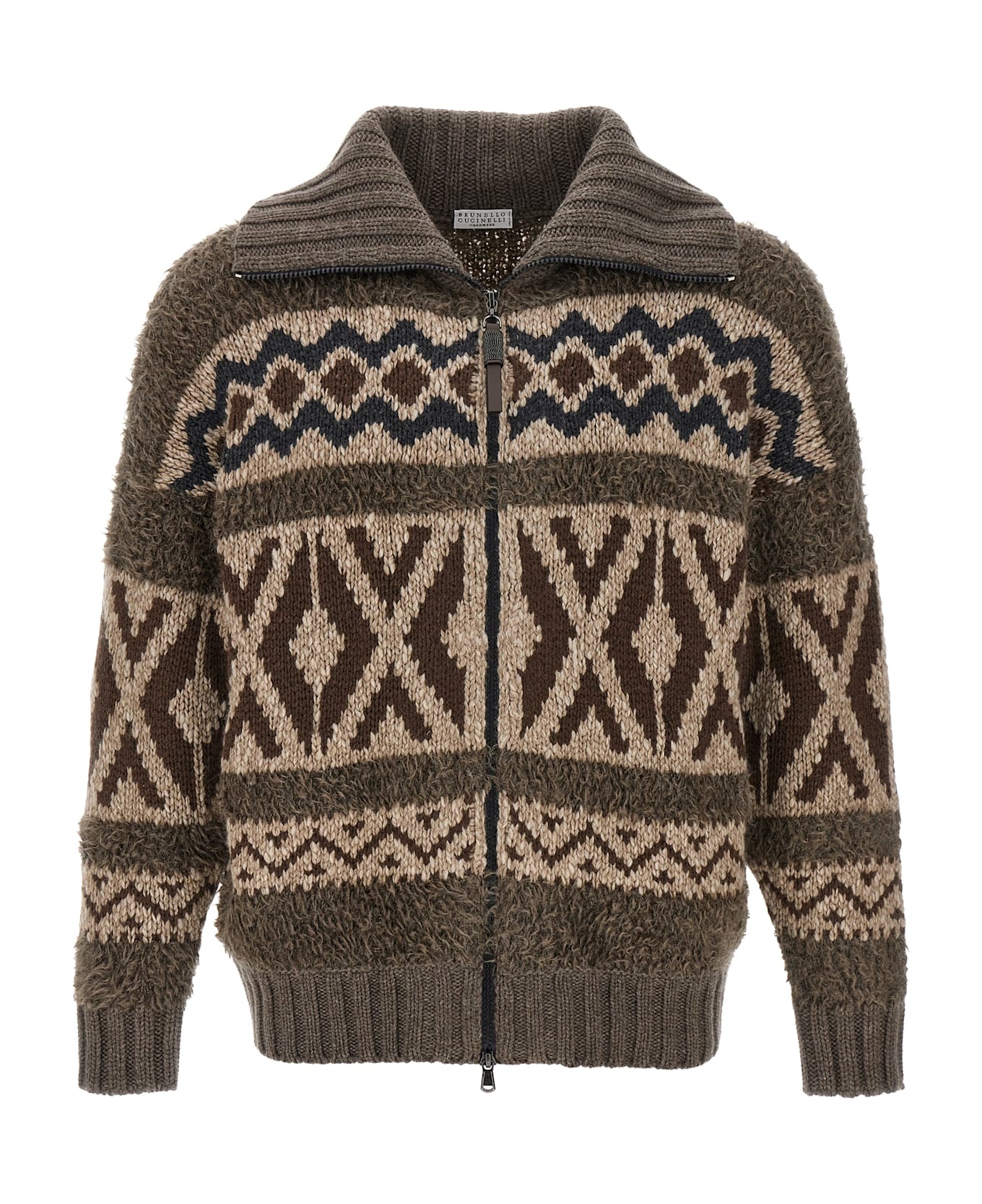 Brunello Cucinelli Jacquard Cardigan - Multicolor