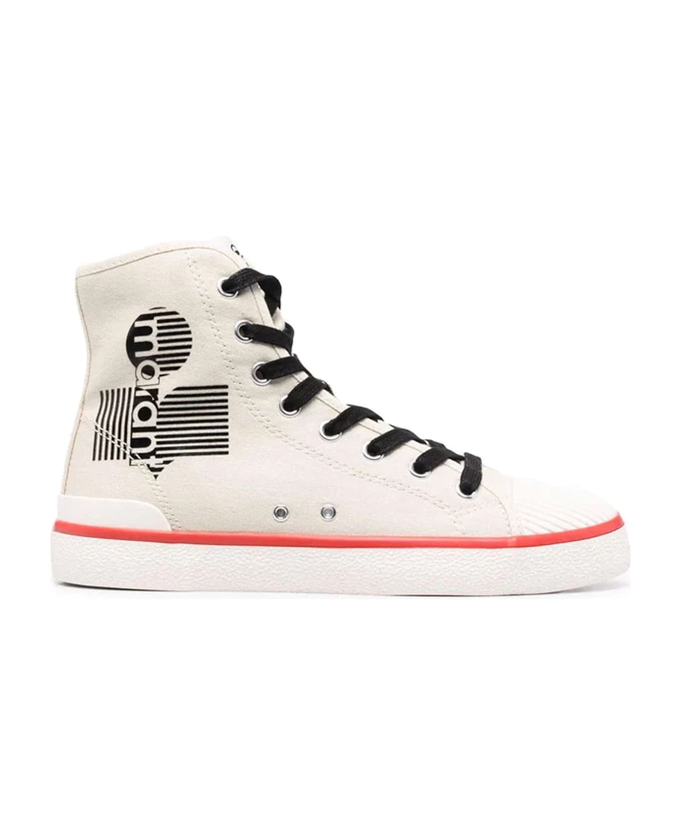 Isabel Marant Logo Canvas Sneakers - Beige