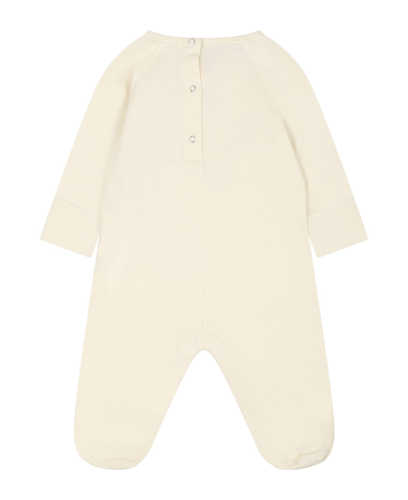 Gucci Ivory Set For Baby Kids With Logo And Print - Ivory ボディスーツ＆セットアップ