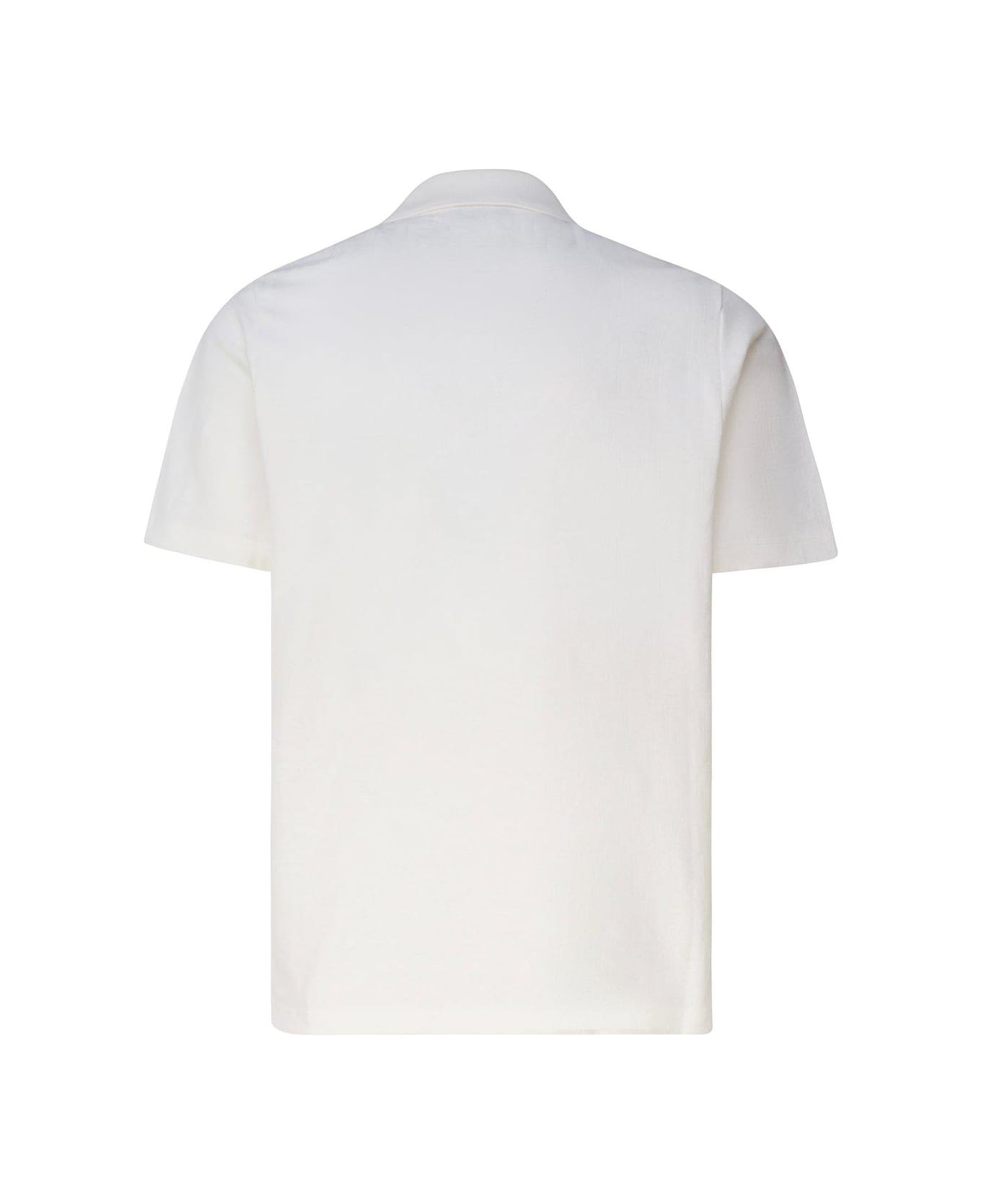 Fendi Ff Motif Polo Shirt - Naturale