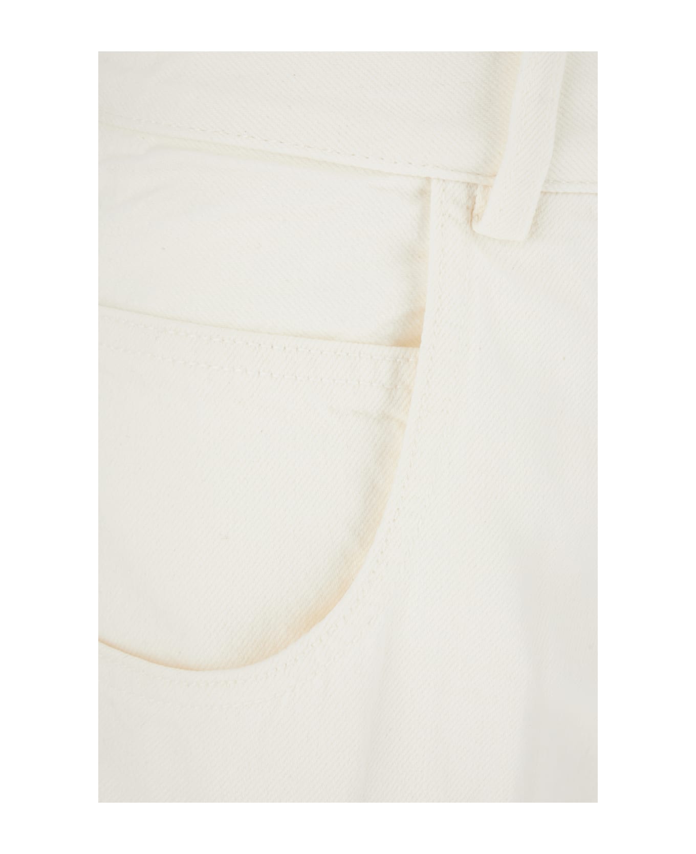 Ann Demeulemeester Ivory Denim Jeans - 002