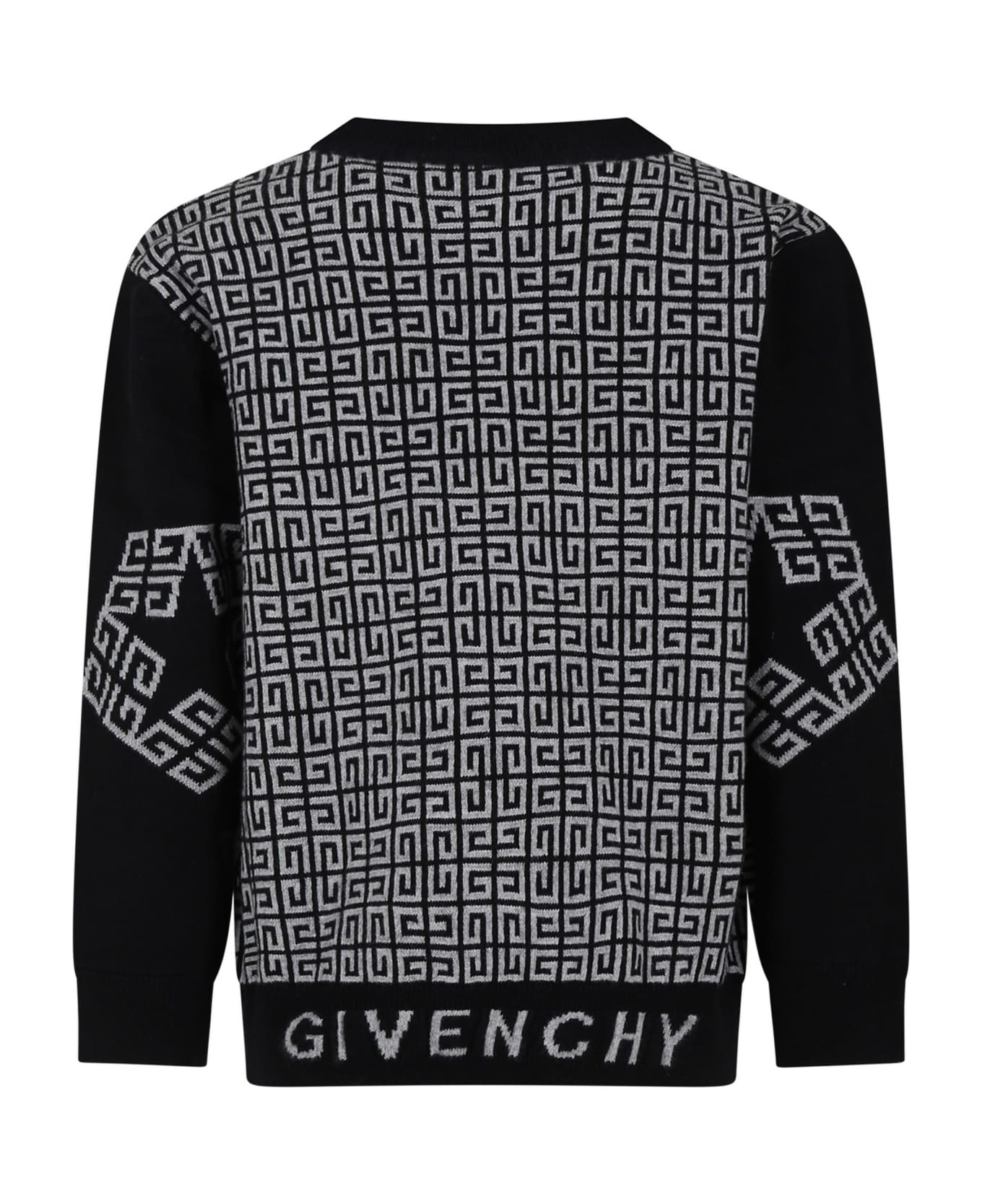 Givenchy Black Sweater For Boy With Logo - Black ニットウェア＆スウェットシャツ
