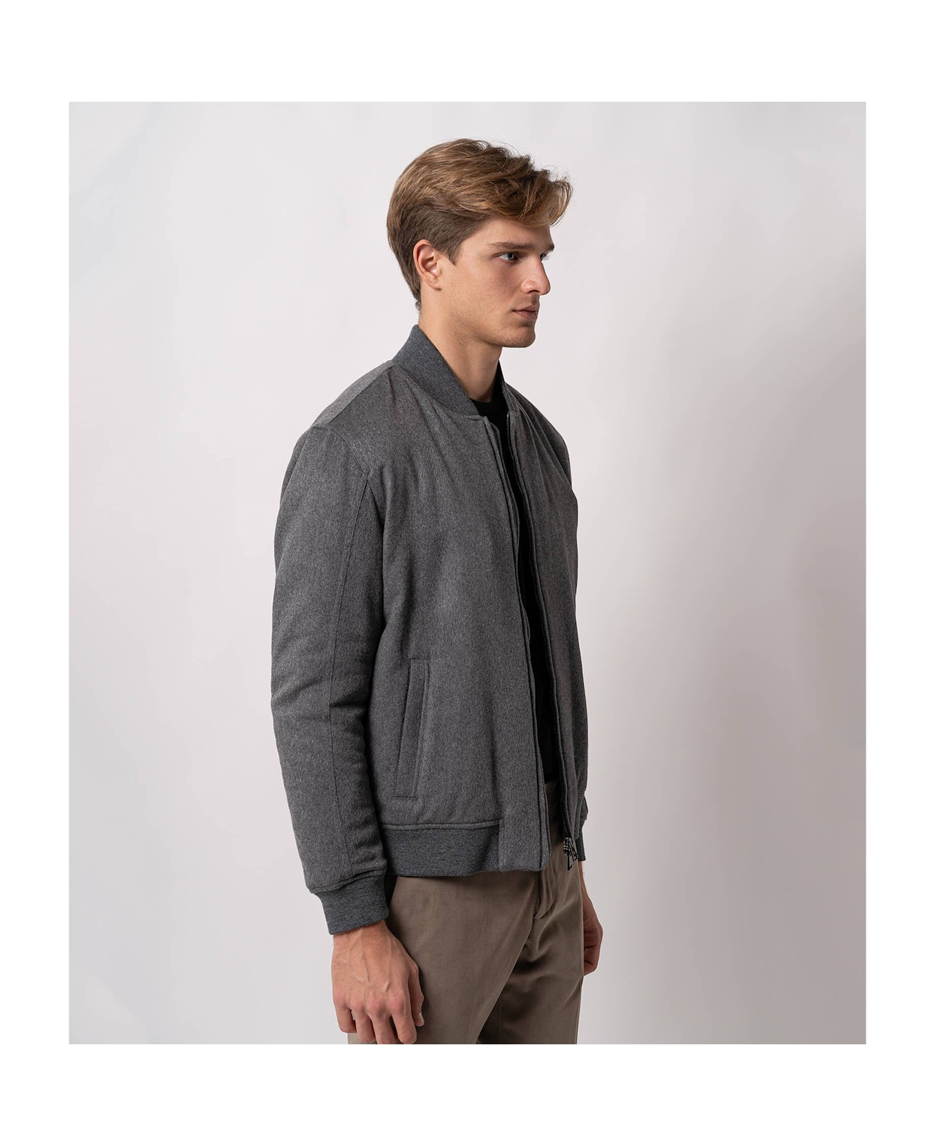 Larusmiani Bomber Jacket Marina Jacket - DimGray