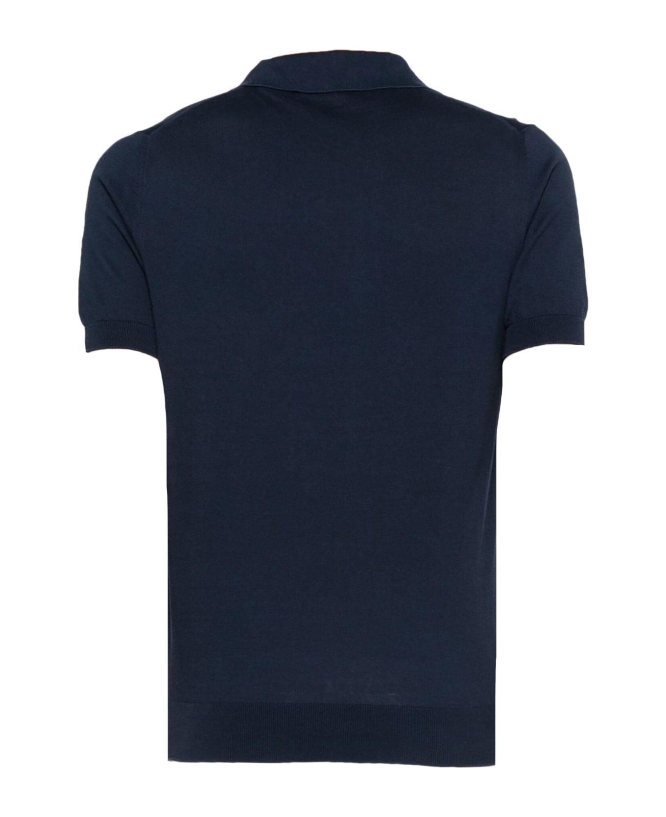 Fedeli Fuji Cotton Polo Shirt - Blue