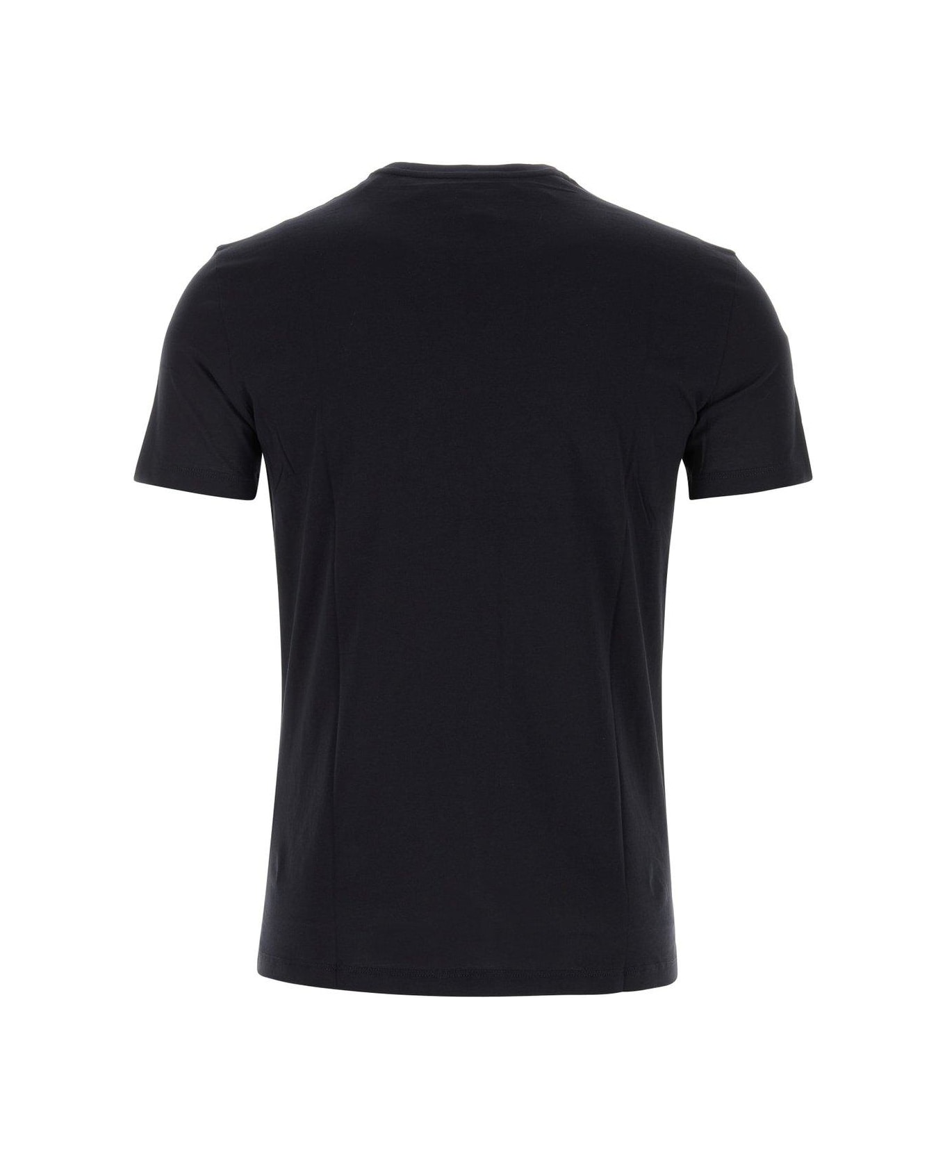 Armani Collezioni Logo Printed Crewneck T-shirt - Blue