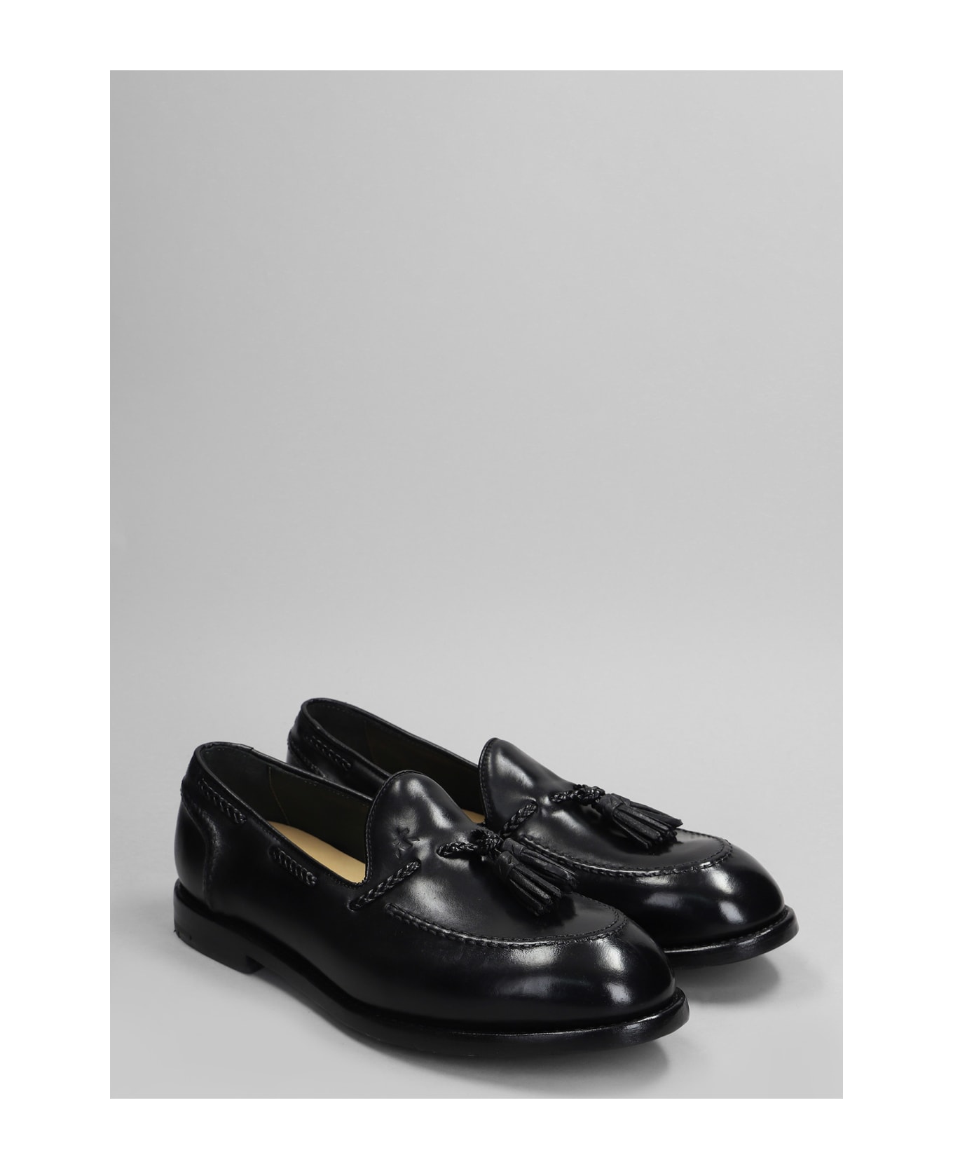 Premiata Loafers In Black Leather - black