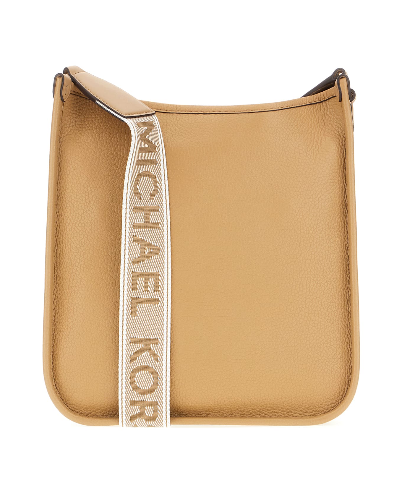 Michael Kors Cappuccino Leather Raven Crossbody Bag - CAMEL