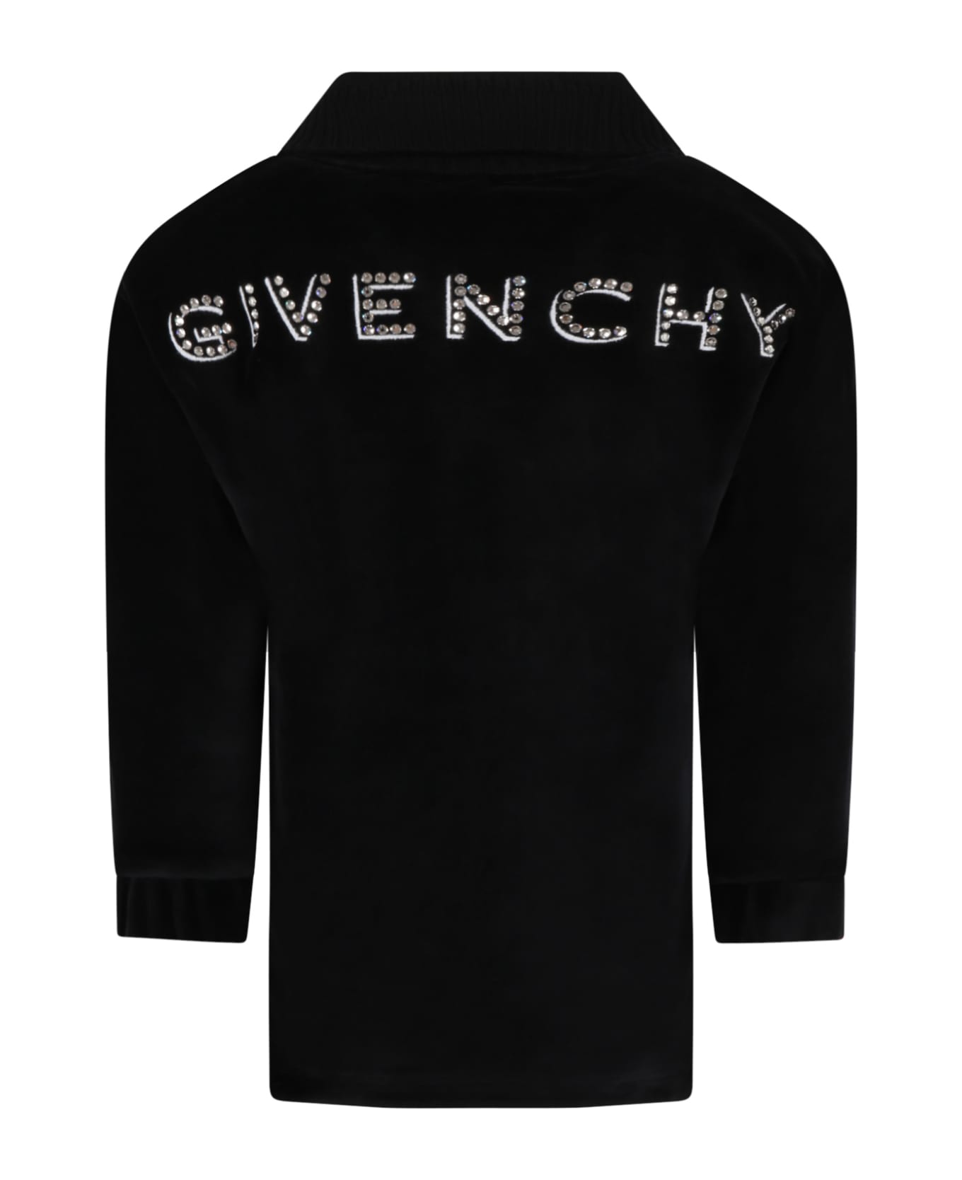 Givenchy Black Dress For Girl With Logo - Black