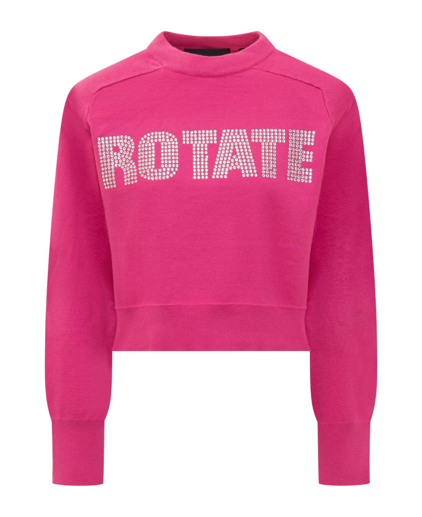 Rotate by Birger Christensen Firm Sweater With Logo - PINK GLO