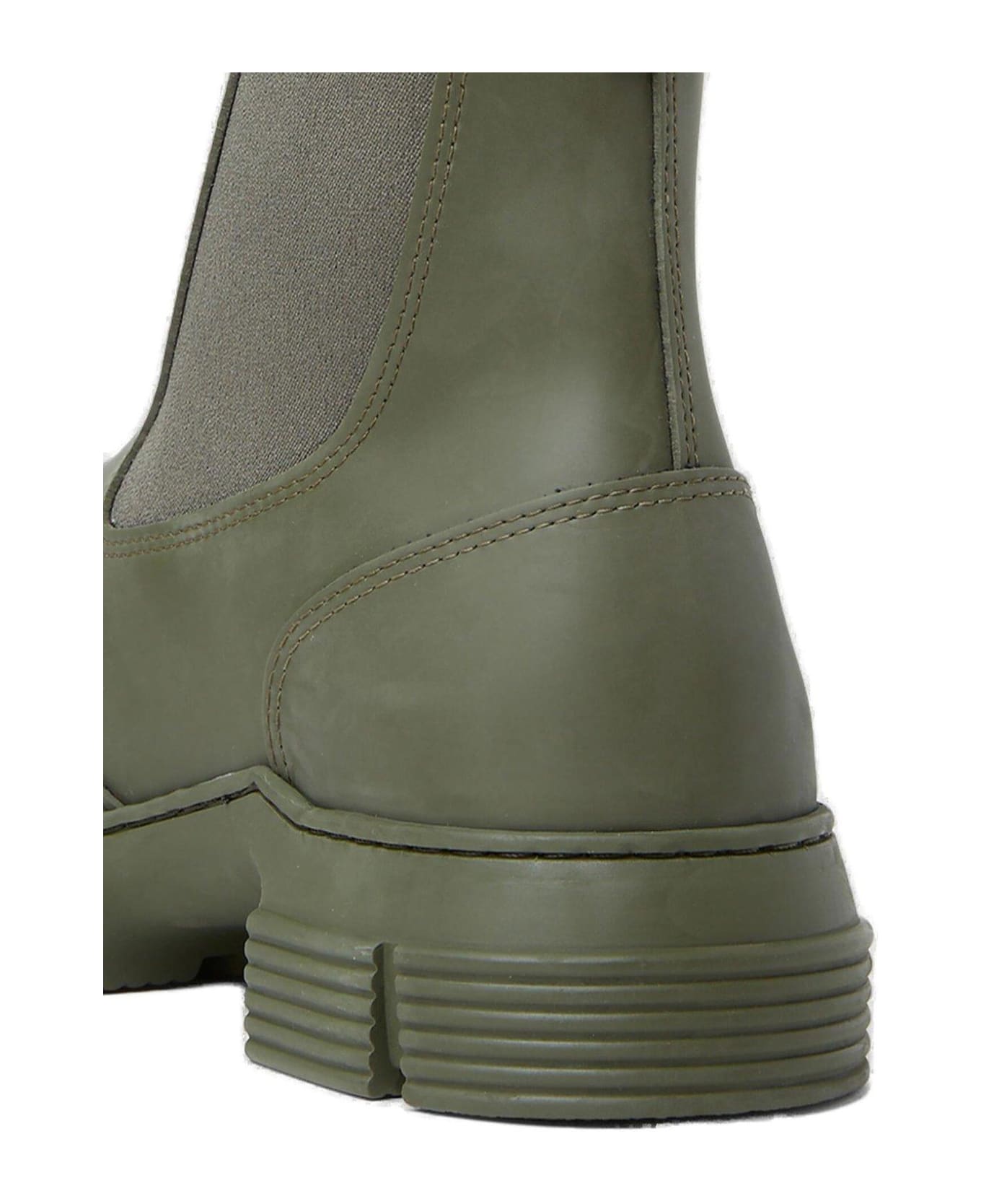 Ganni City Round Toe Ankle Boots