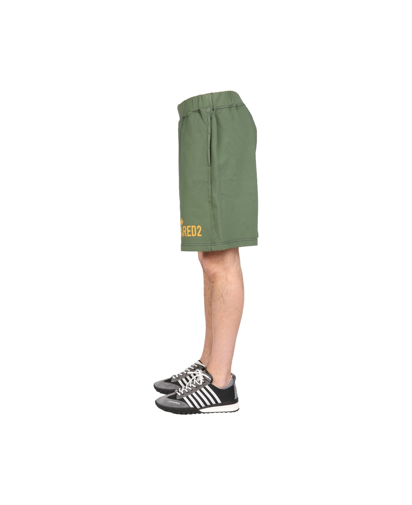 Dsquared2 "one Life One Planet" Bermuda Shorts - GREEN ショートパンツ