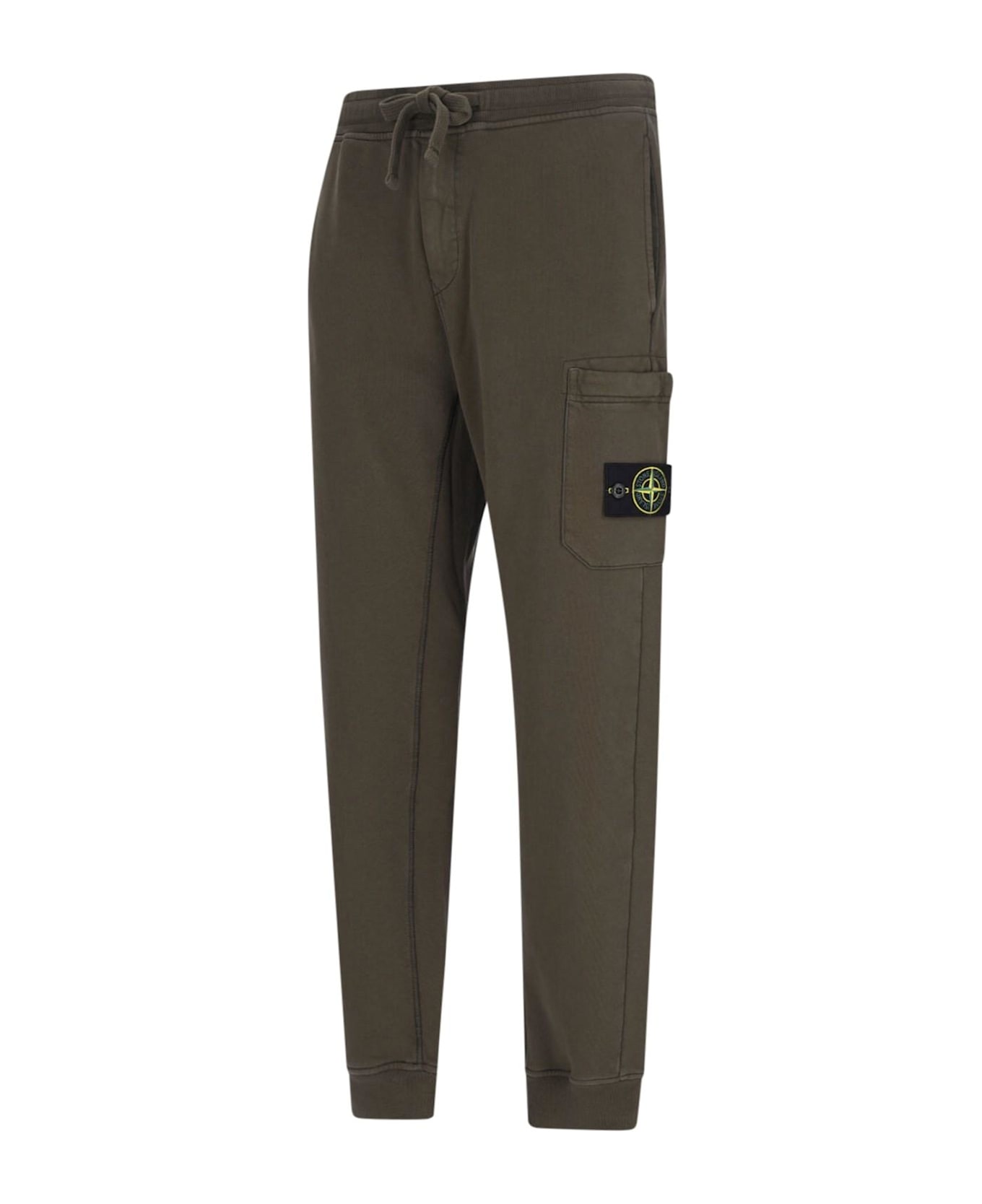 Stone Island Logo Track Pants - GREEN
