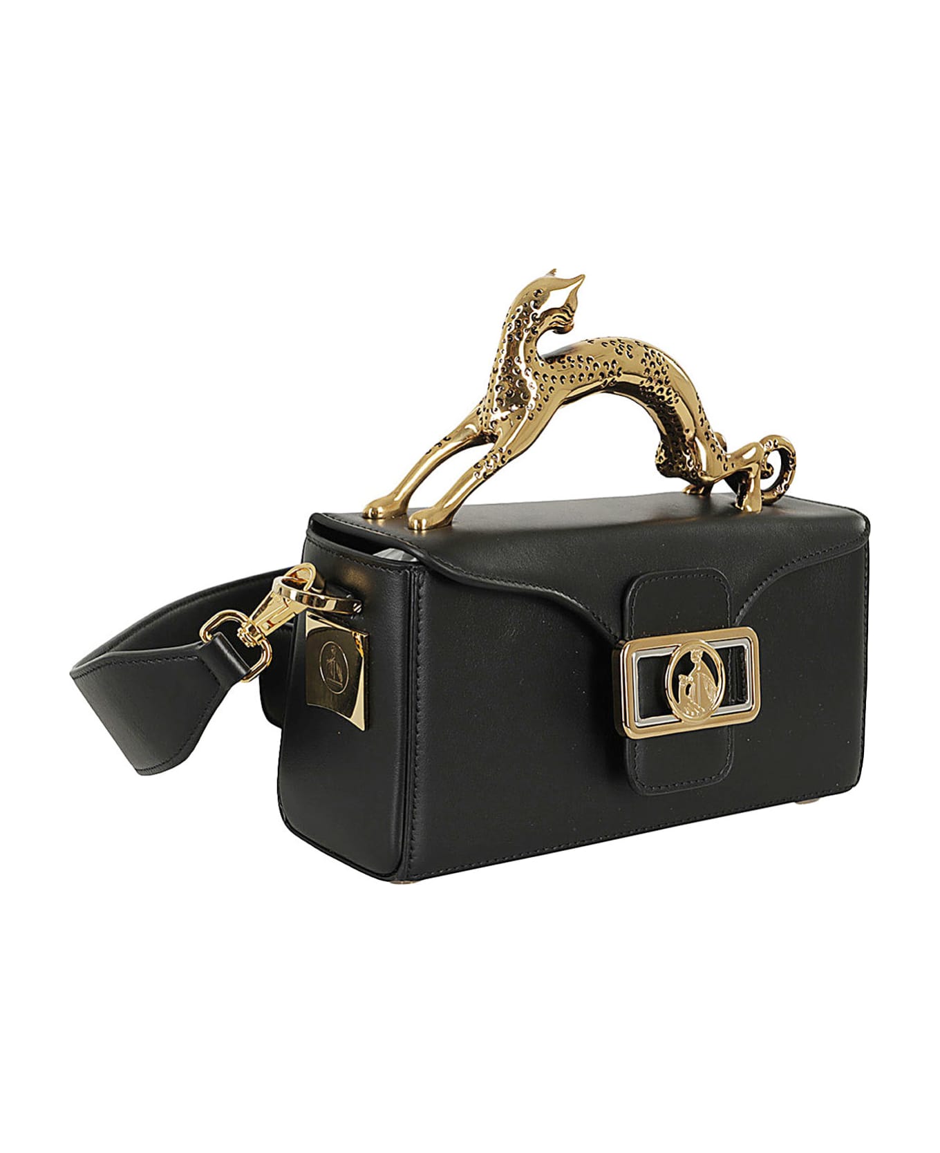 Lanvin Pencil Cat Nano Top Handle Bag - Black