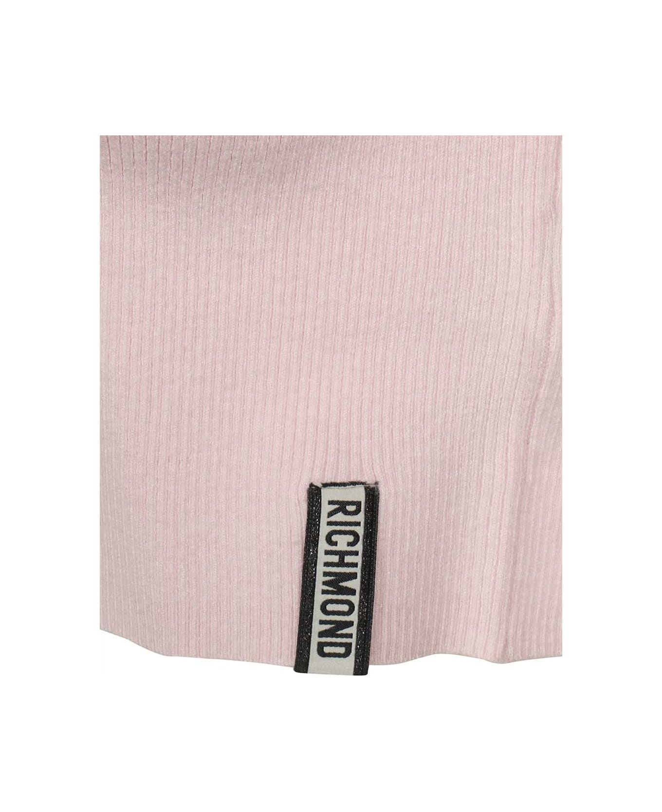 John Richmond Cropped-length Knitted Cardigan - Pink