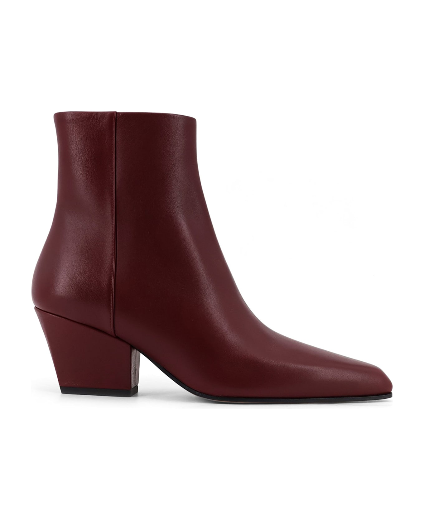 Paris Texas Jane Leather Ankle Boots - ROUGE NOIR