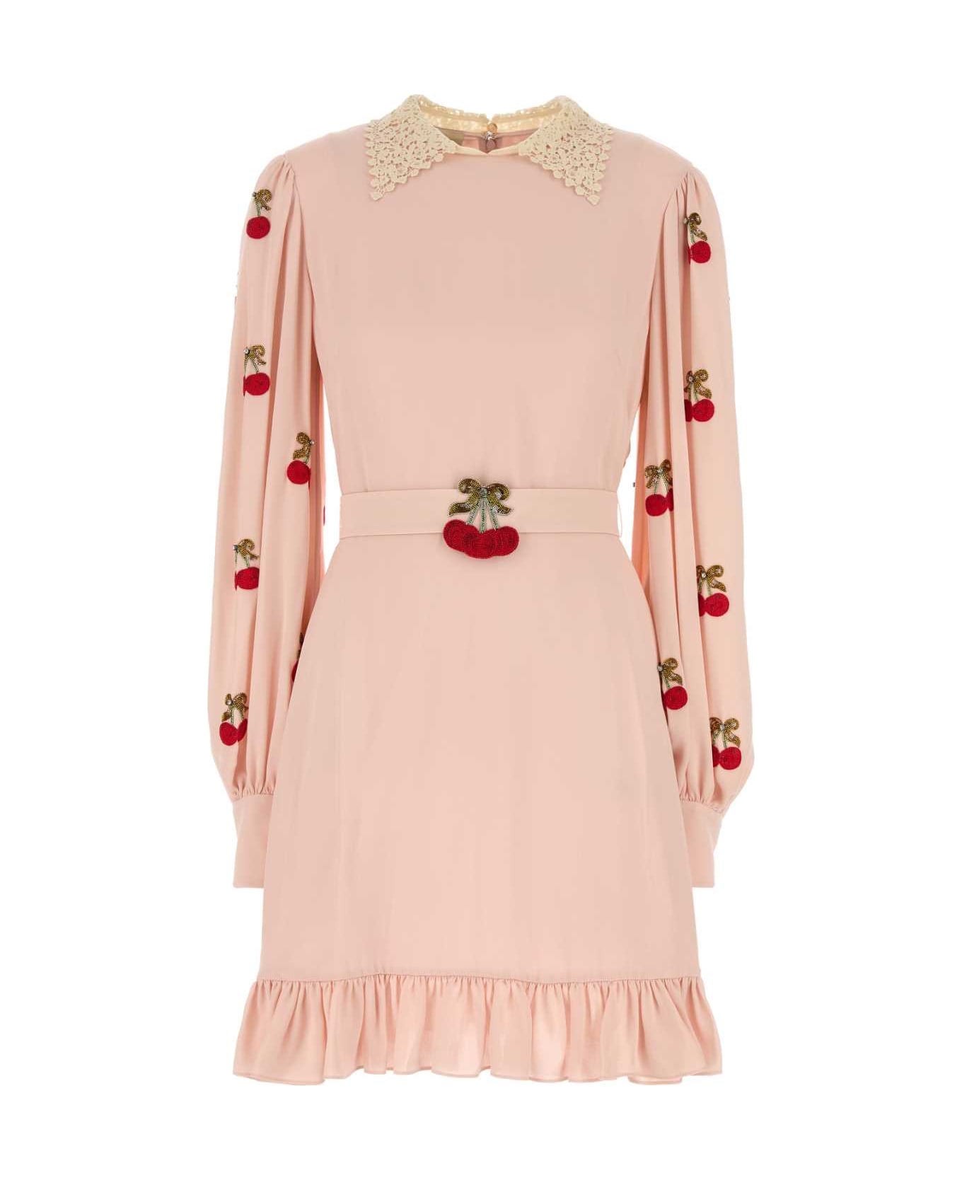 Valentino Garavani Pastel Pink Georgette Dress - SOFTPOUDRECHERRY