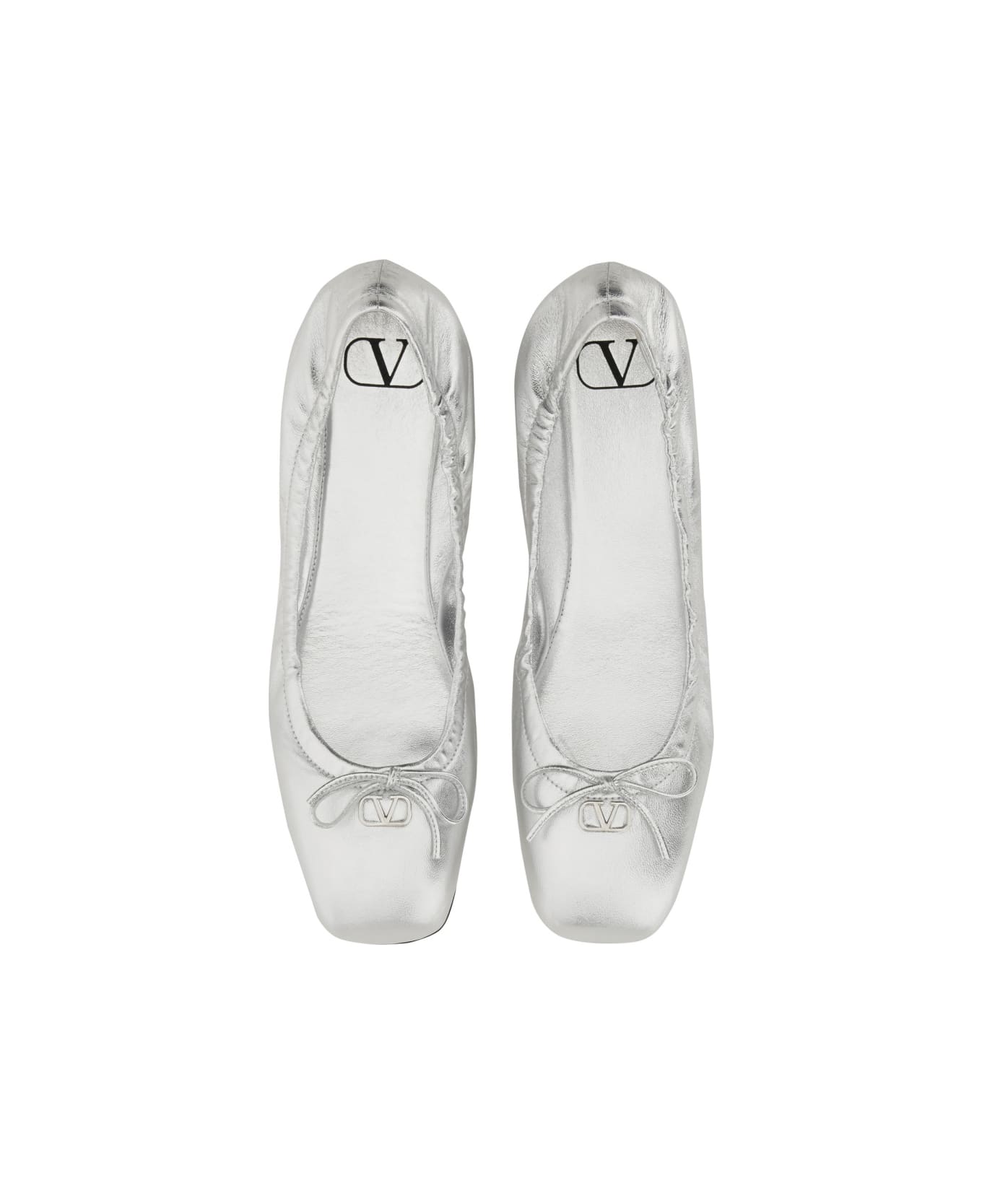 Valentino Garavani 'vlogo Signature' Ballet Shoes - SILVER