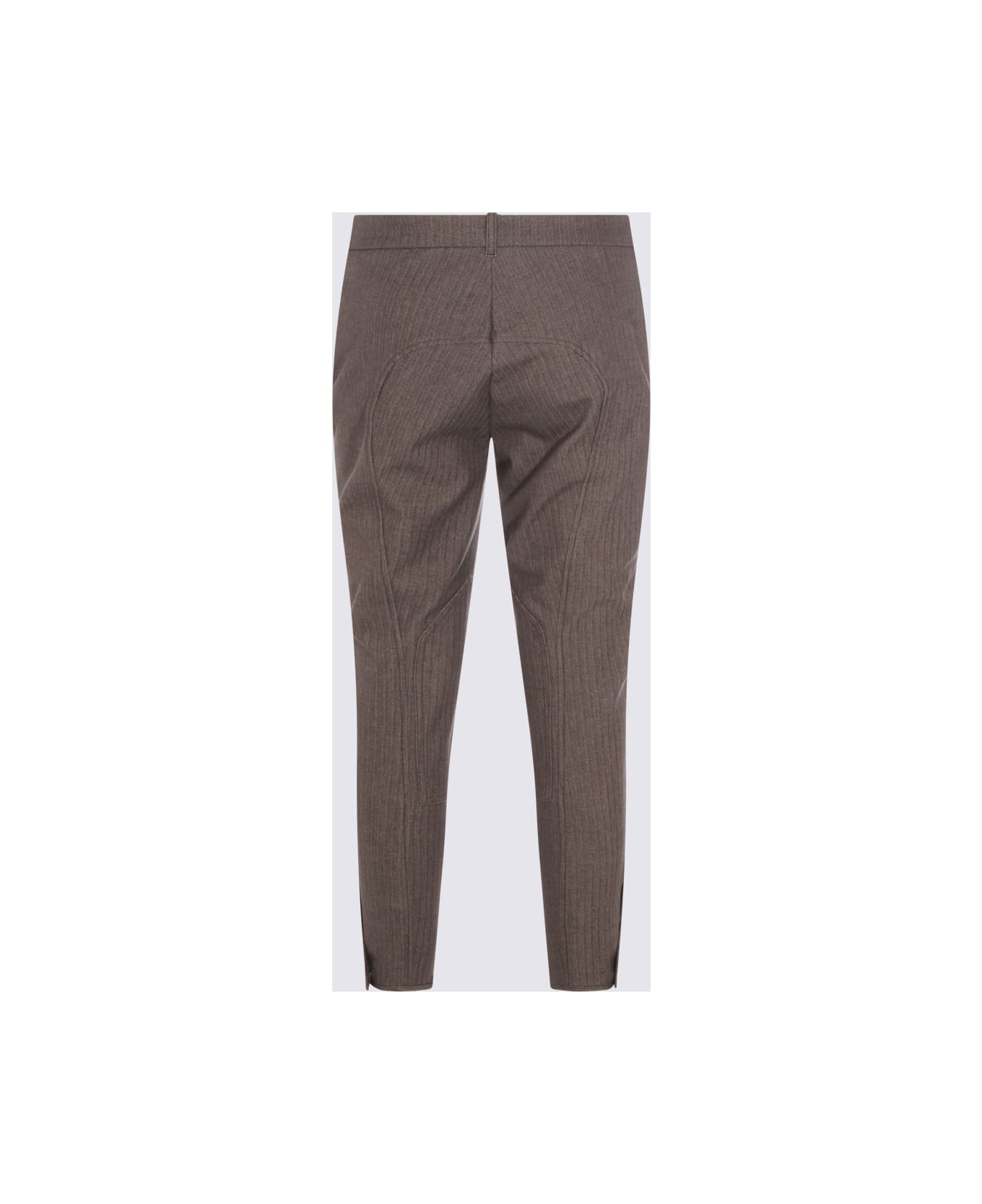 Burberry Brown Cotton Pants - WALNUT BEIGE