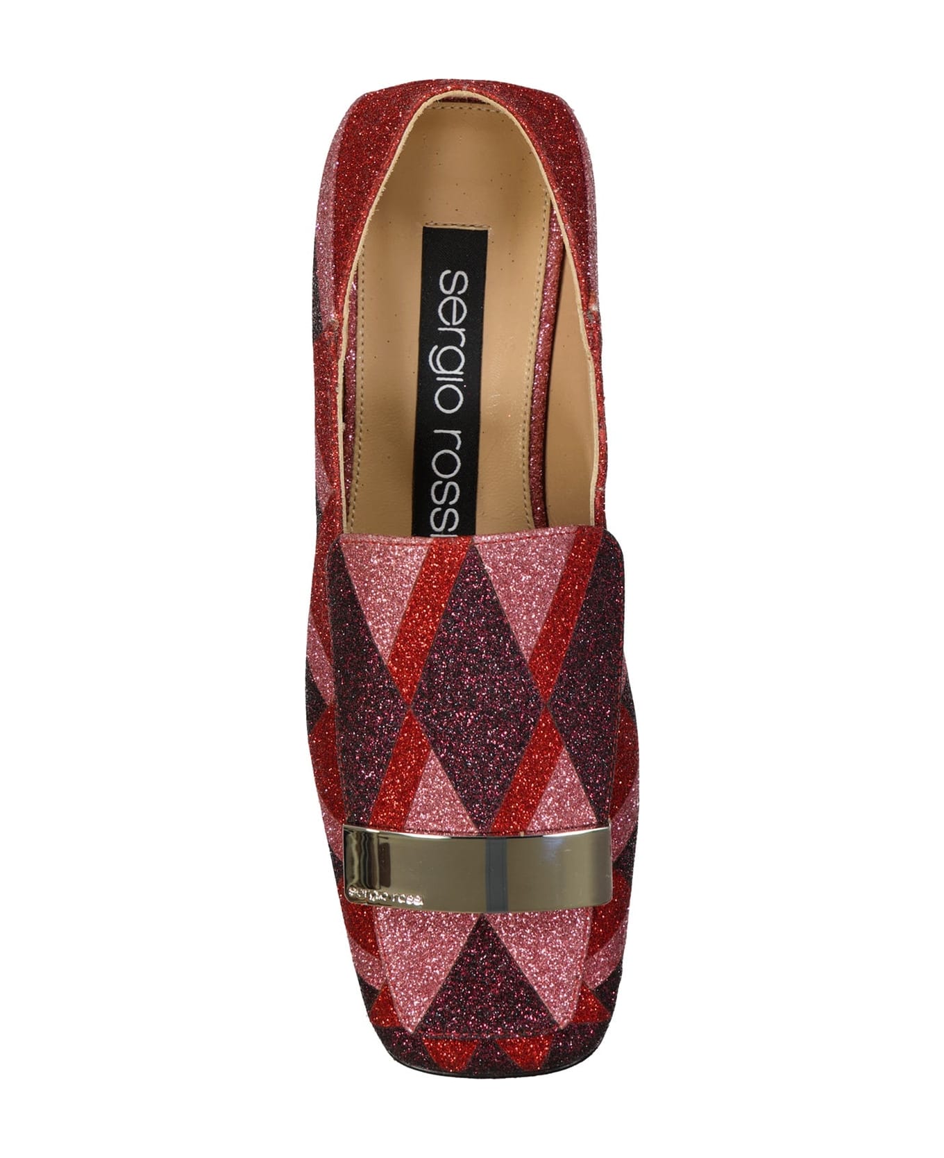 Sergio Rossi Glitter Loafers - Red