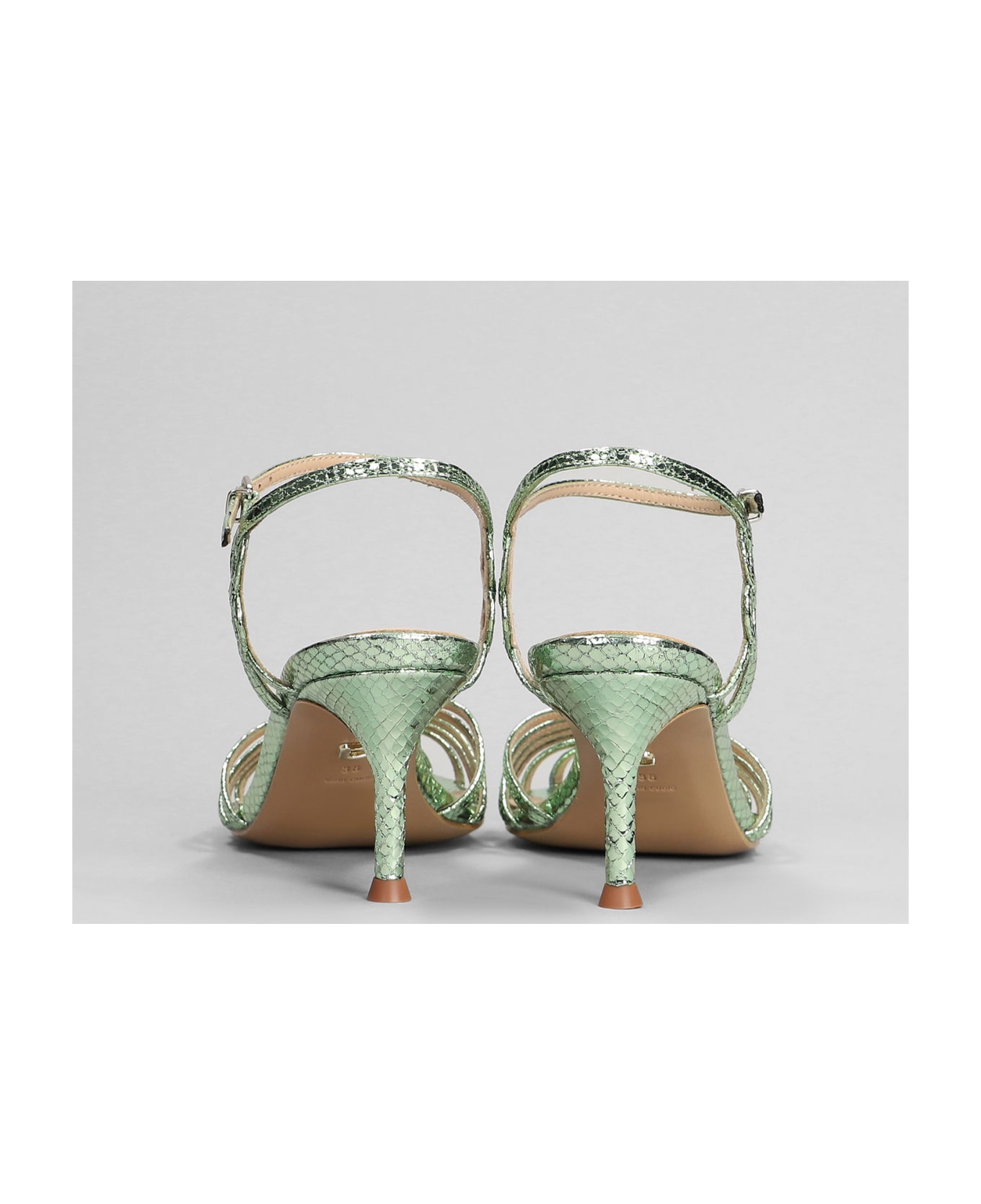 Lola Cruz Tango 65 Sandals In Green Leather - green