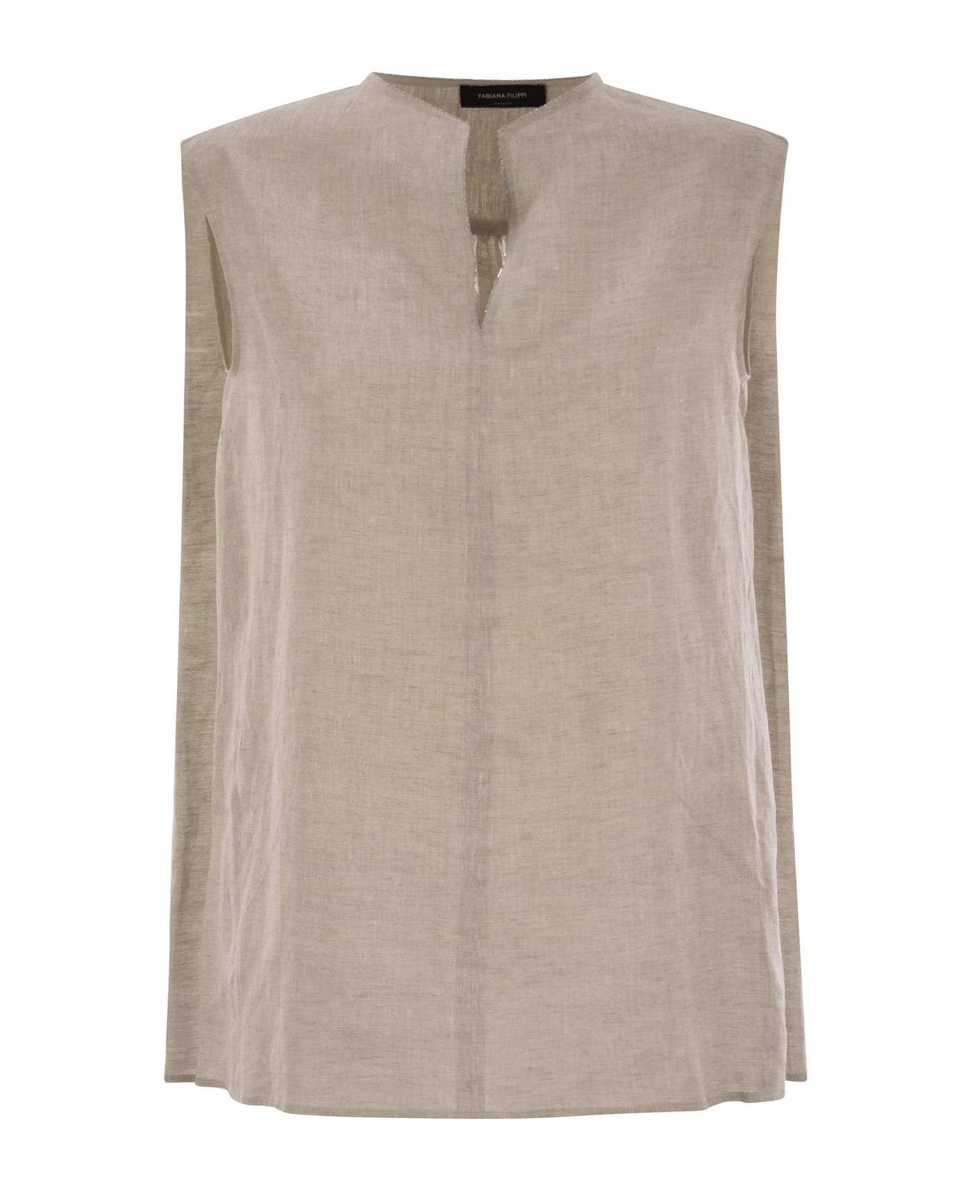 Fabiana Filippi Linen Top - Beige
