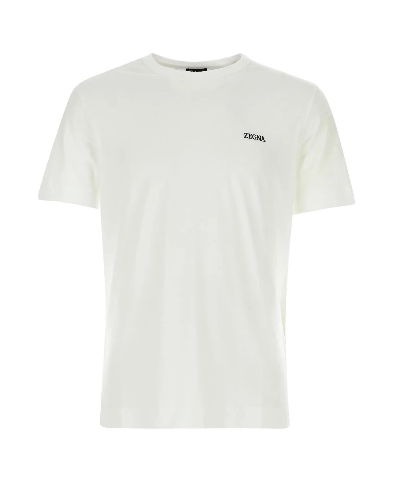 Zegna White Cotton T-shirt - White