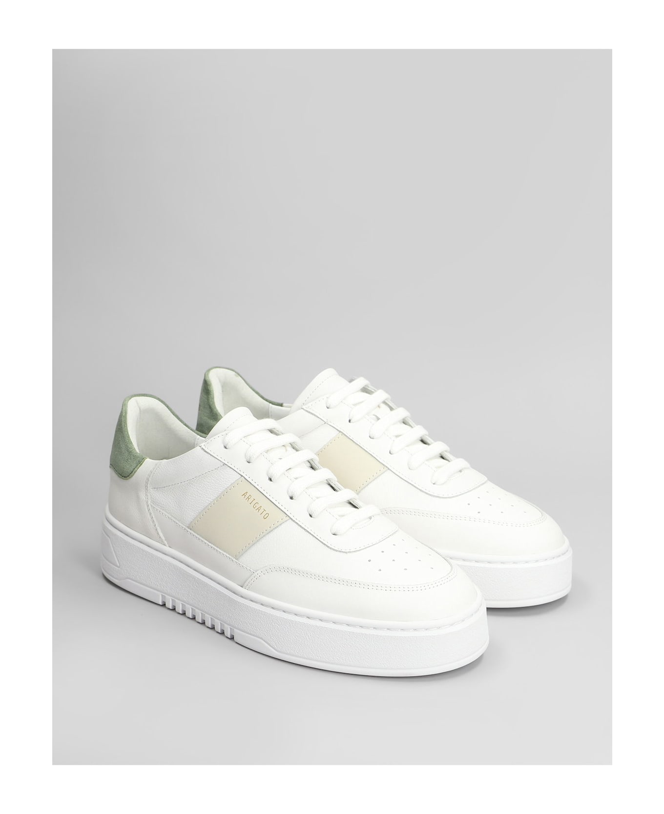 Axel Arigato Orbit Vintage Sneakers In White Suede And Fabric - white