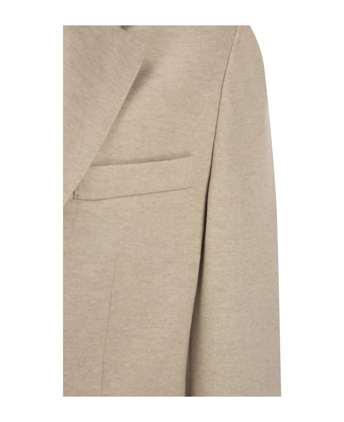 Brunello Cucinelli Cashmere Jersey Blazer With Patch Pockets - SABBIA ブレザー