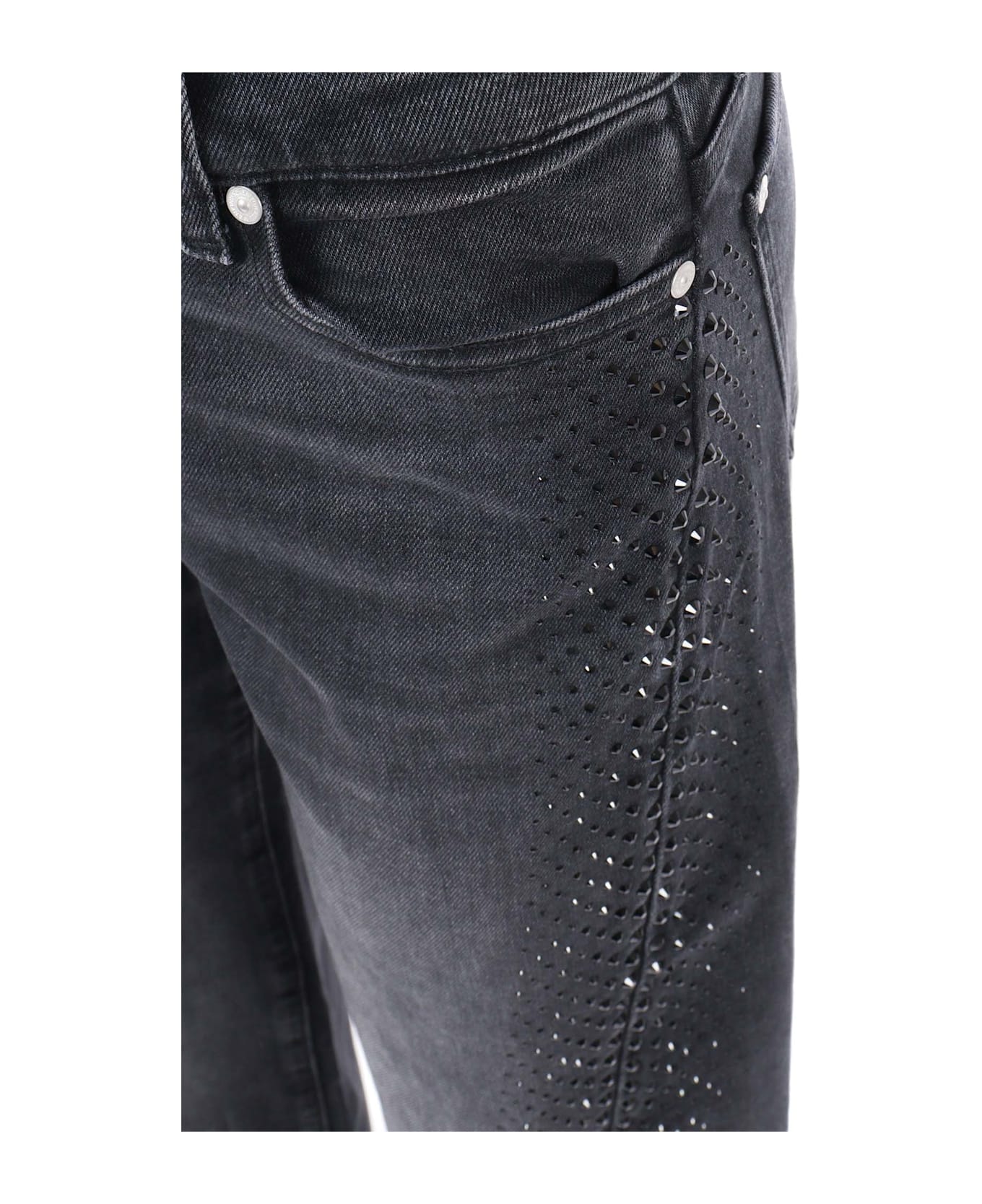 7 For All Mankind Twisted Lotta Bottomline With Crystals - BLUE