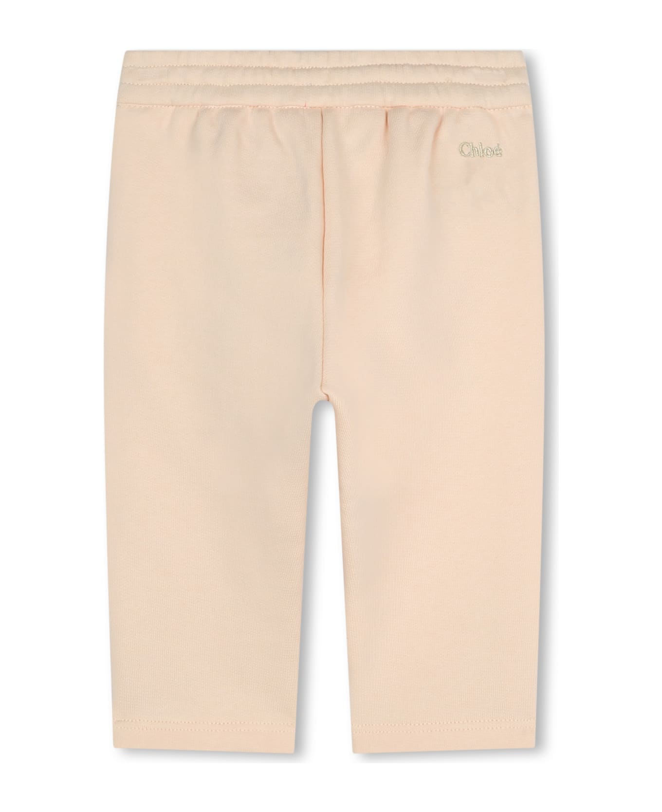 Chloé Leggings With Logo Embroidery - Pink ボトムス
