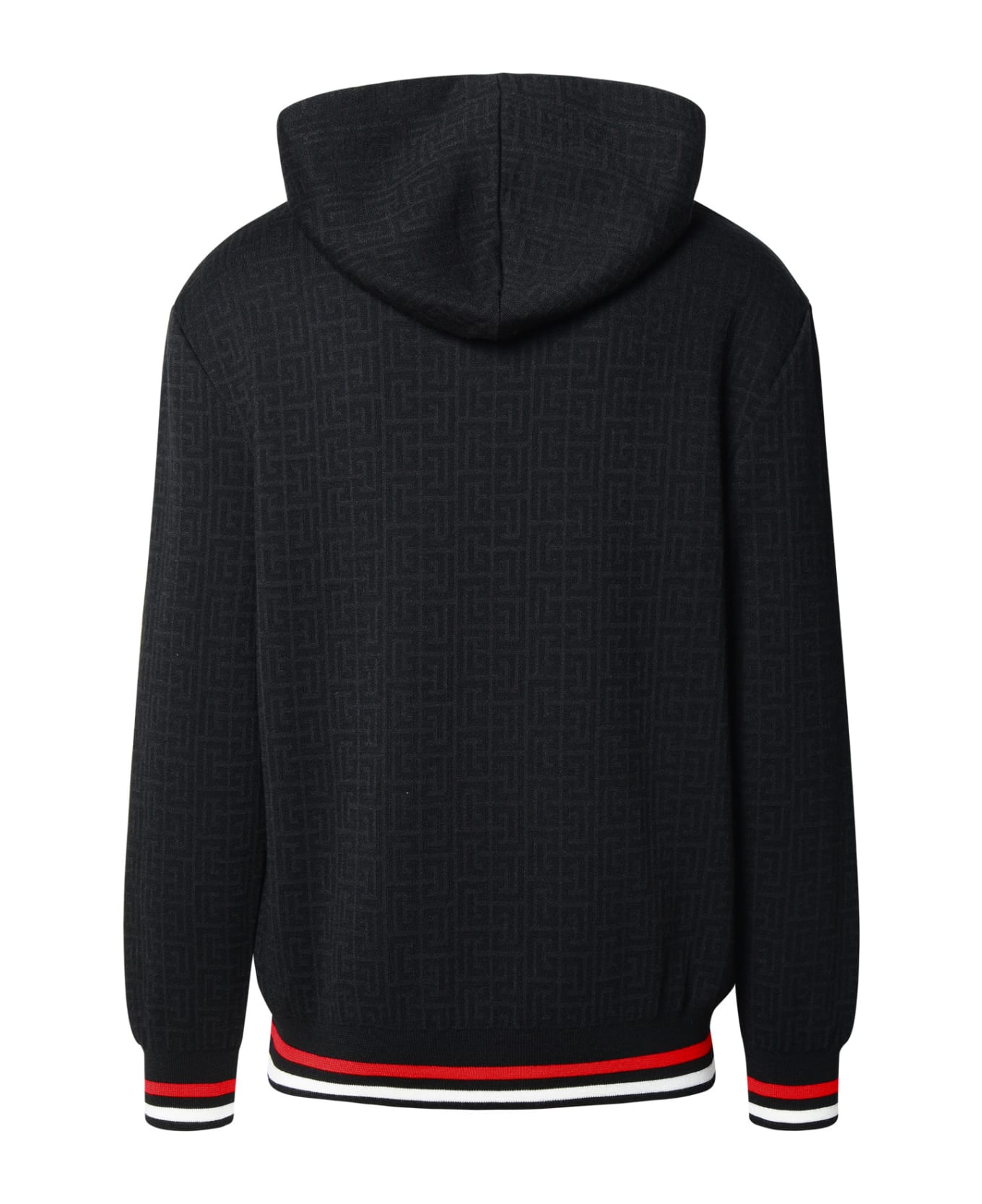 Balmain Black Merino Wool Blend Sweater - Black