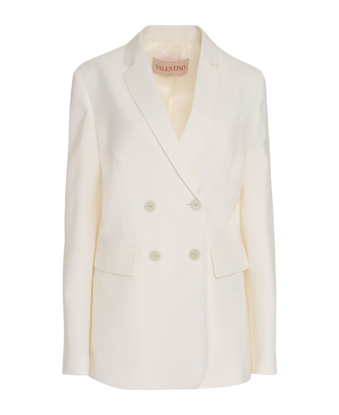Valentino Double-breasted Wool Blazer - Ivory ブレザー