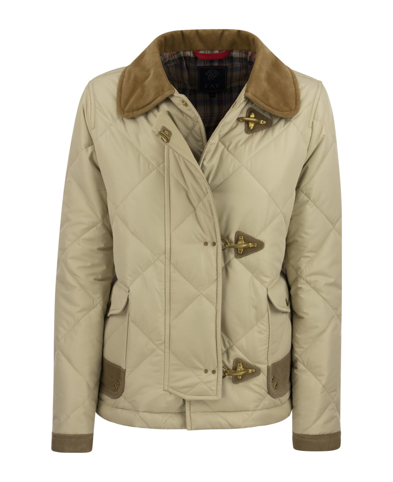Fay Quilted Jacket 3 Hooks - Sand
