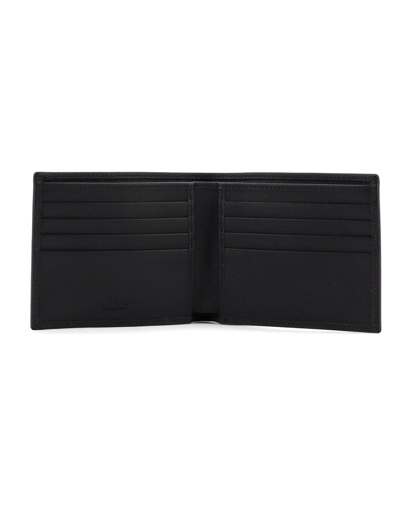 Kiton Bifold Leather Wallet - Black