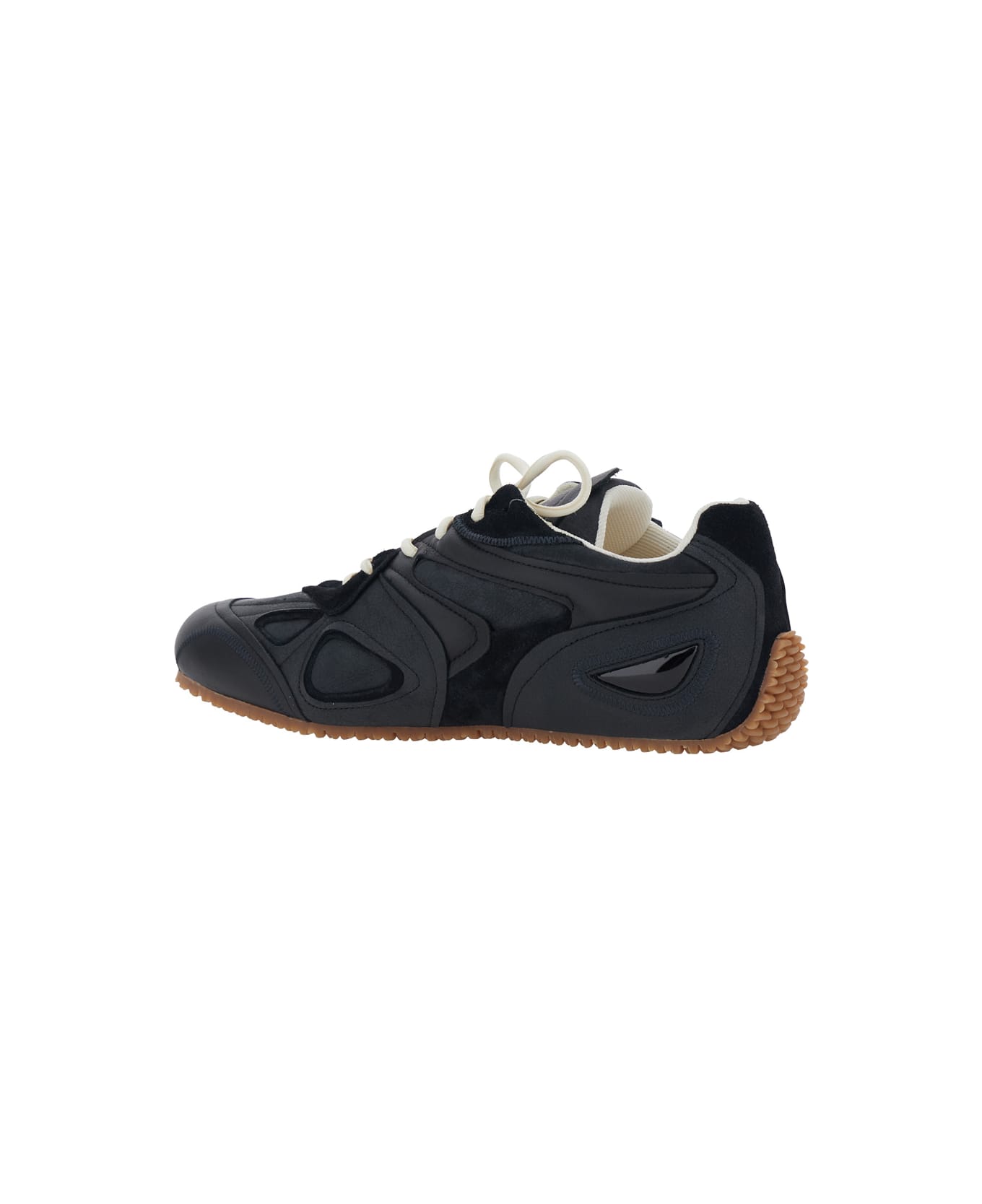 Axel Arigato 'slow Runner' Black Sneaker With Insert Design And Grooved Sole In Leather And Suede Man - Black