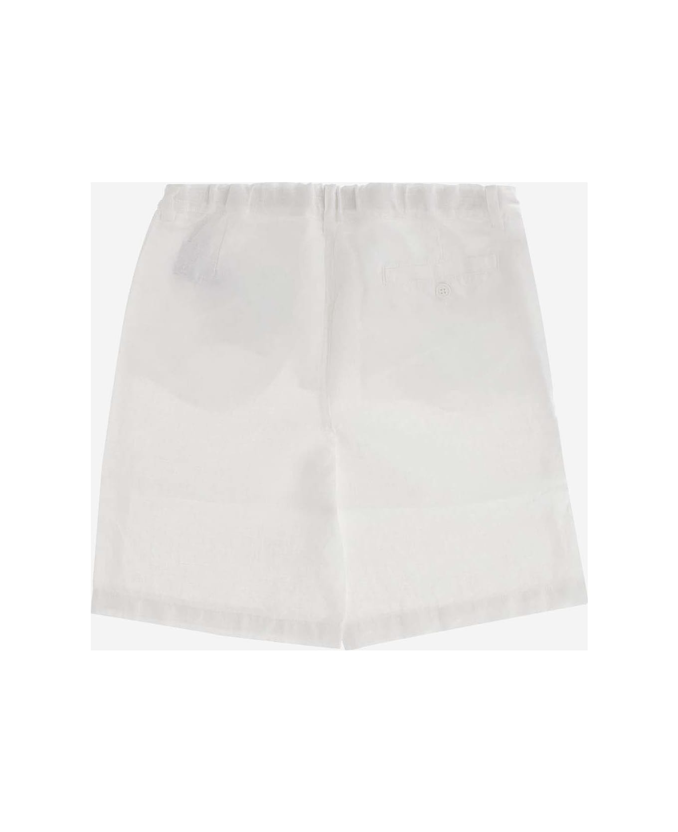 Il Gufo Linen Shorts - White