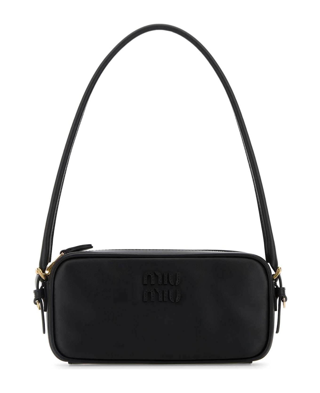Miu Miu Black Leather Shoulder Bag - NERO