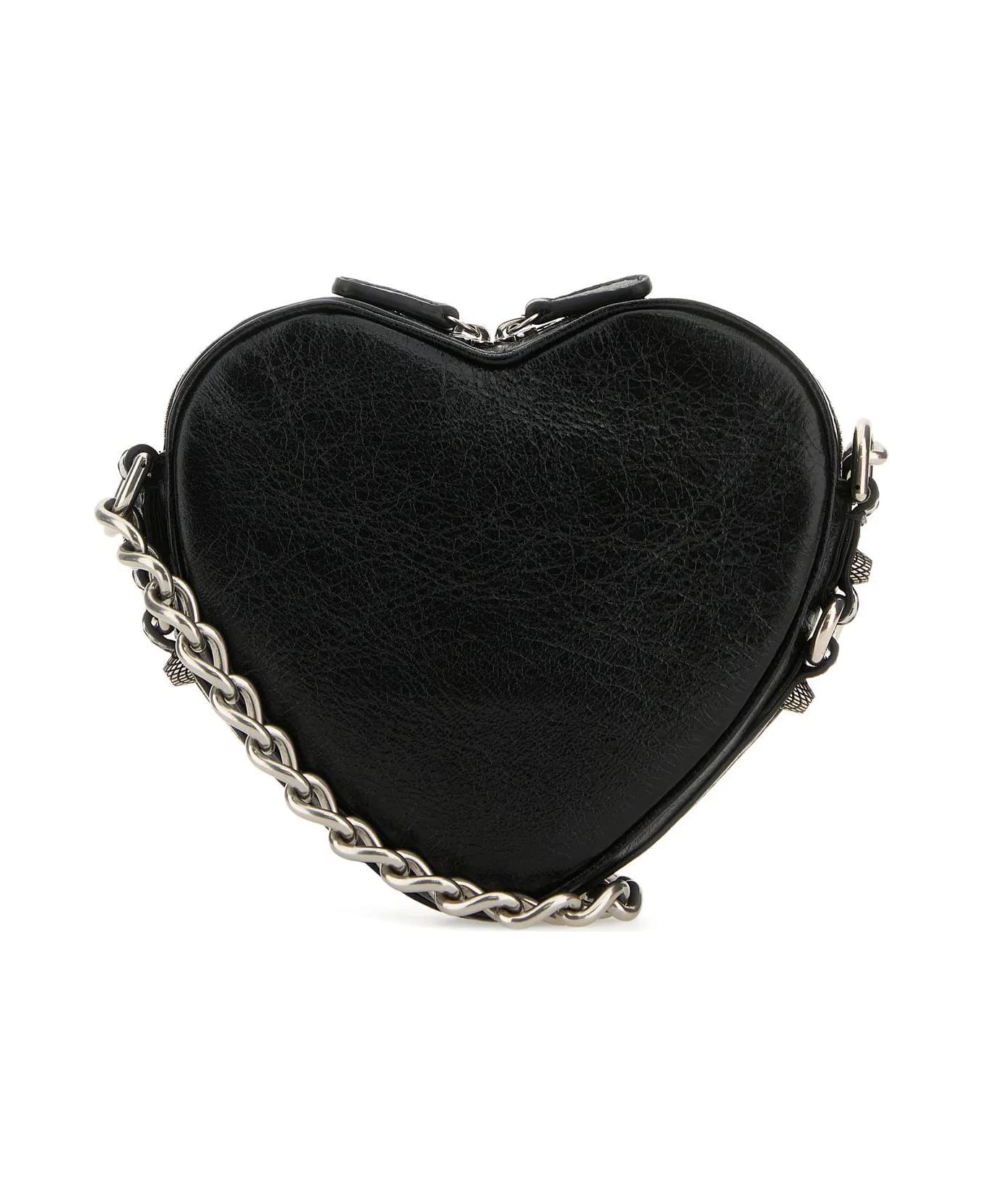 Balenciaga Le Cagole Heart Crossbody Bag - Black