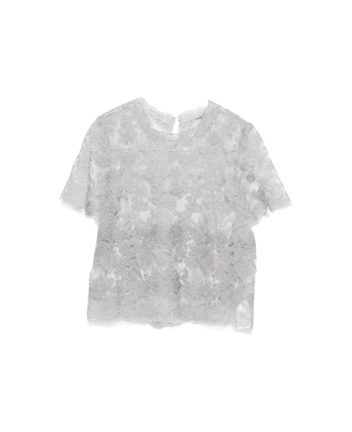 Ermanno Scervino Lace T-shirt - Clear Blue