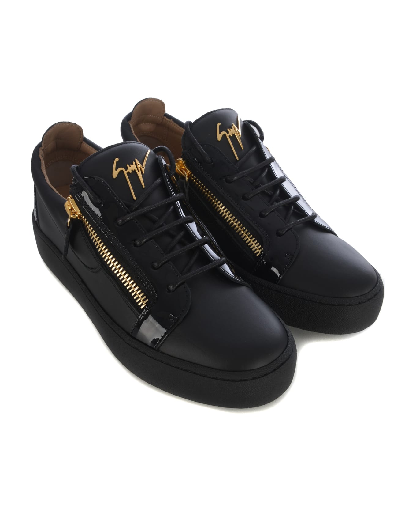 Giuseppe Zanotti Sneakers Giuseppe Zanotti "frenkie" Made Of Leather - Nero スニーカー