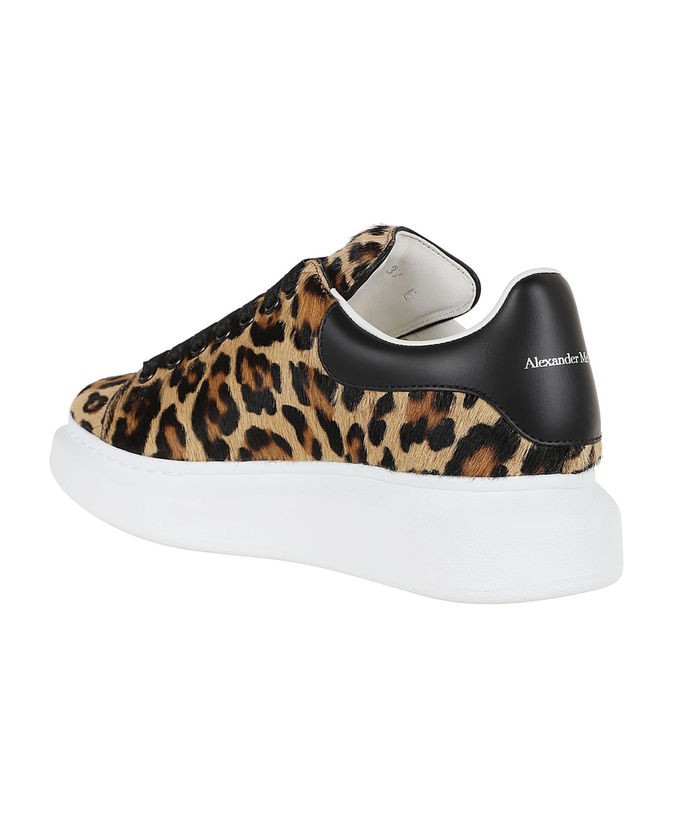 Alexander McQueen Oversized Sneakers In Leopard/black - Leopard Black