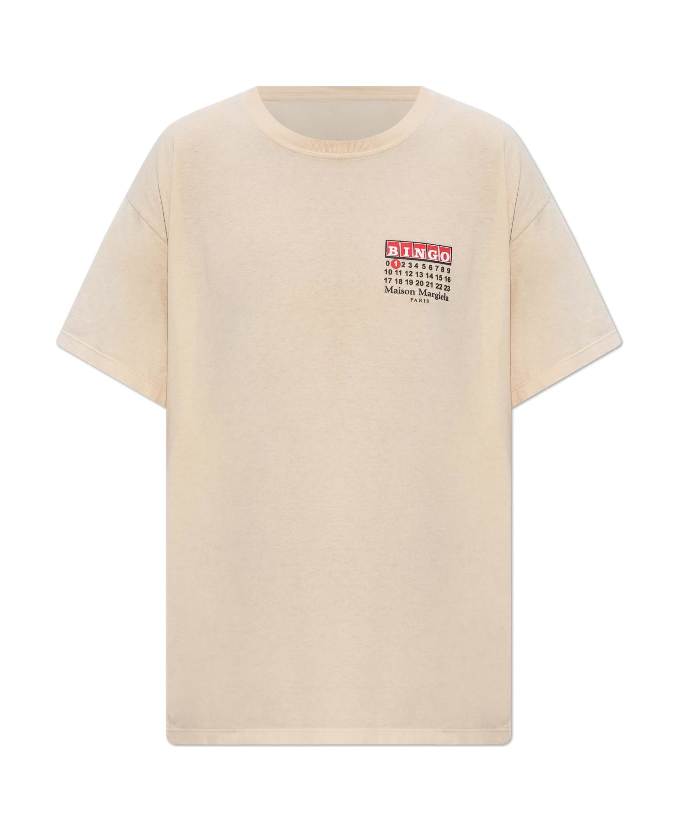 Maison Margiela T-shirt With Logo - BEIGE