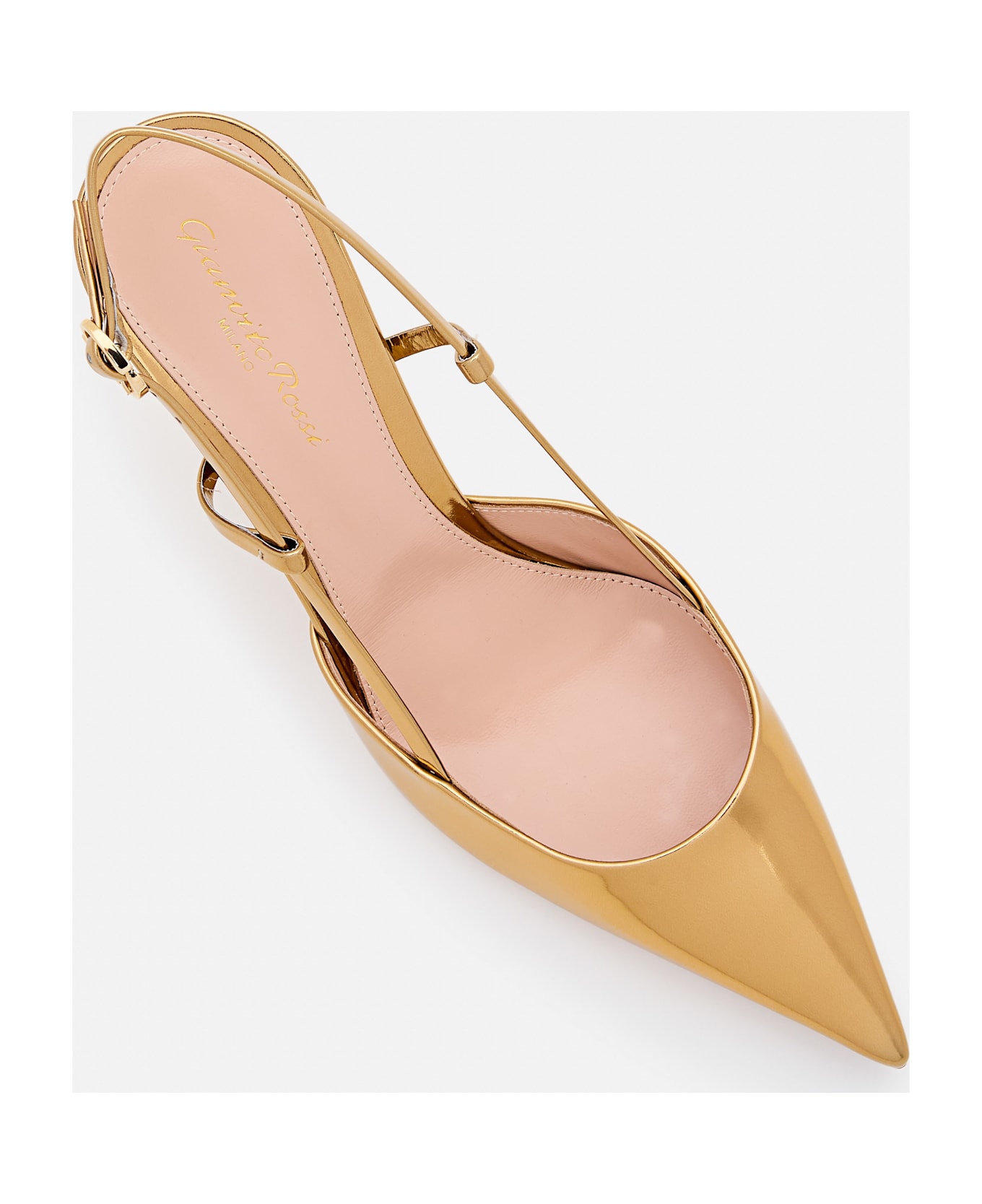 Gianvito Rossi Ascent Metal Slingback - Golden